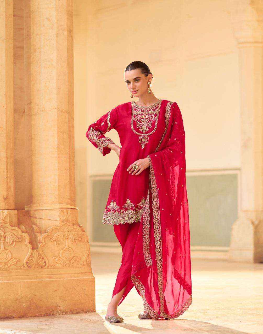 Sayuri Siya 5757 To 5759 Designer Doti Suit Latest Suit Wholesale Rate ( 3 Pcs Catalog )