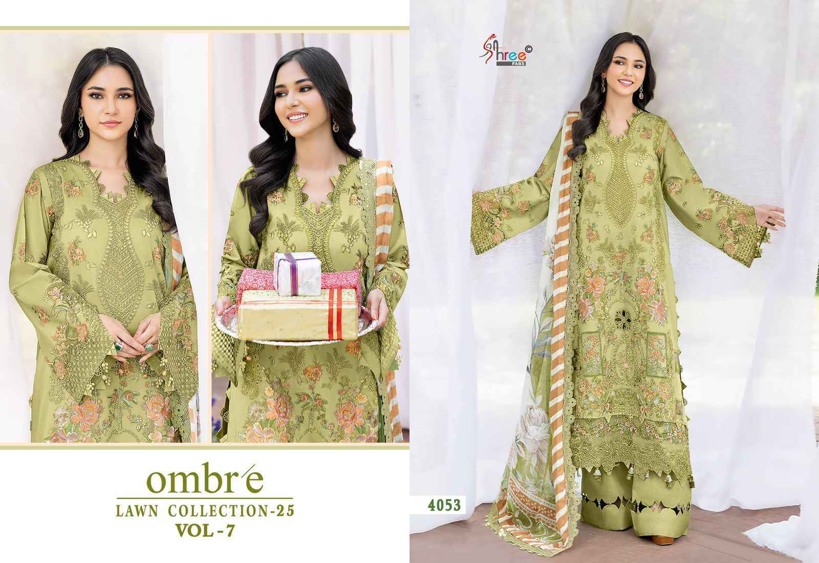 Shree Fabs Ombre Lawn Collection 25 Vol 7 Cotton Dress Material ( 6 pcs Catalogue )