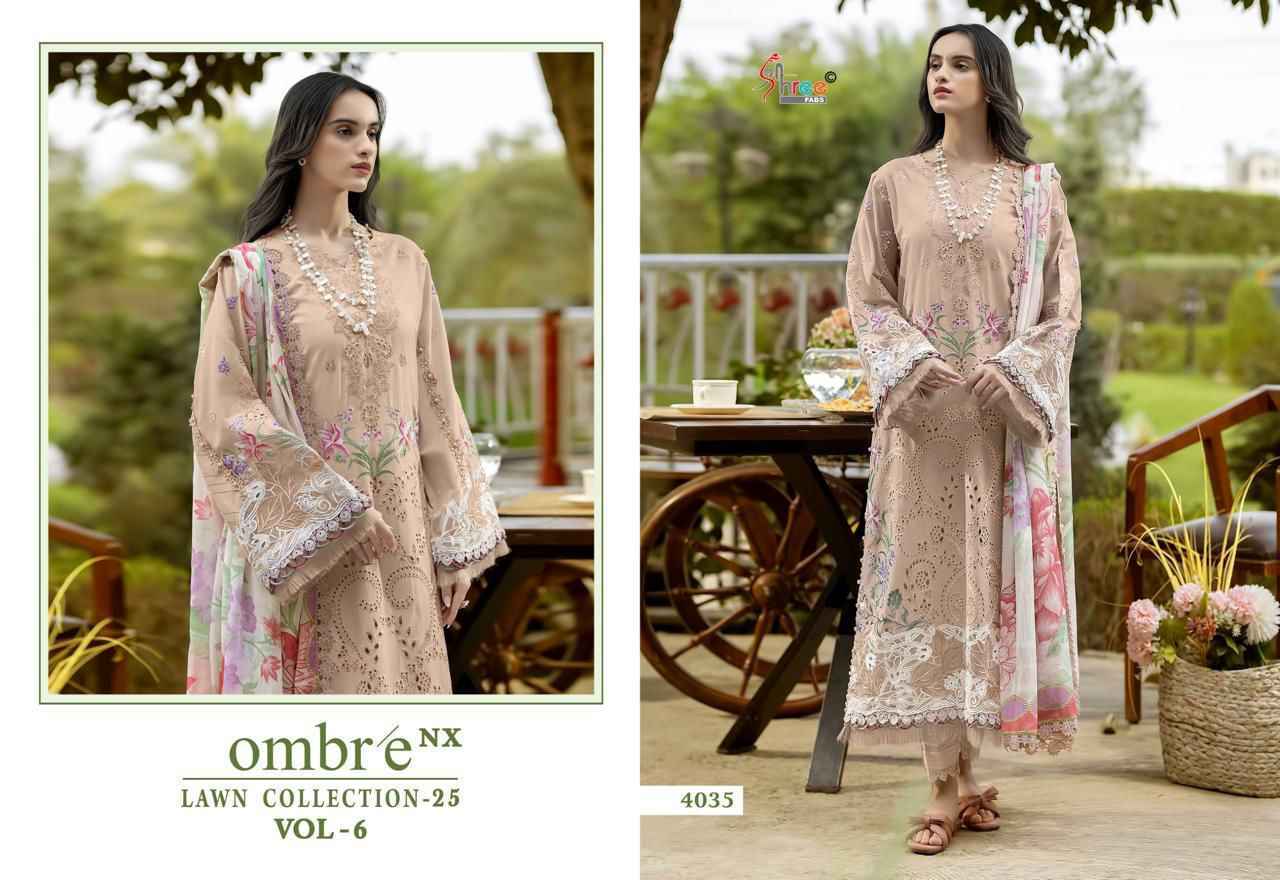 Shree Fabs Ombre Nx Lawn Collection 25 Vol 6 Cotton Pakistani Dress Material ( 5 pcs Catalogue )