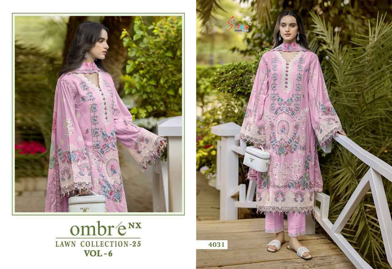 Shree Fabs Ombre Nx Lawn Collection 25 Vol 6 Cotton Pakistani Dress Material ( 5 pcs Catalogue )