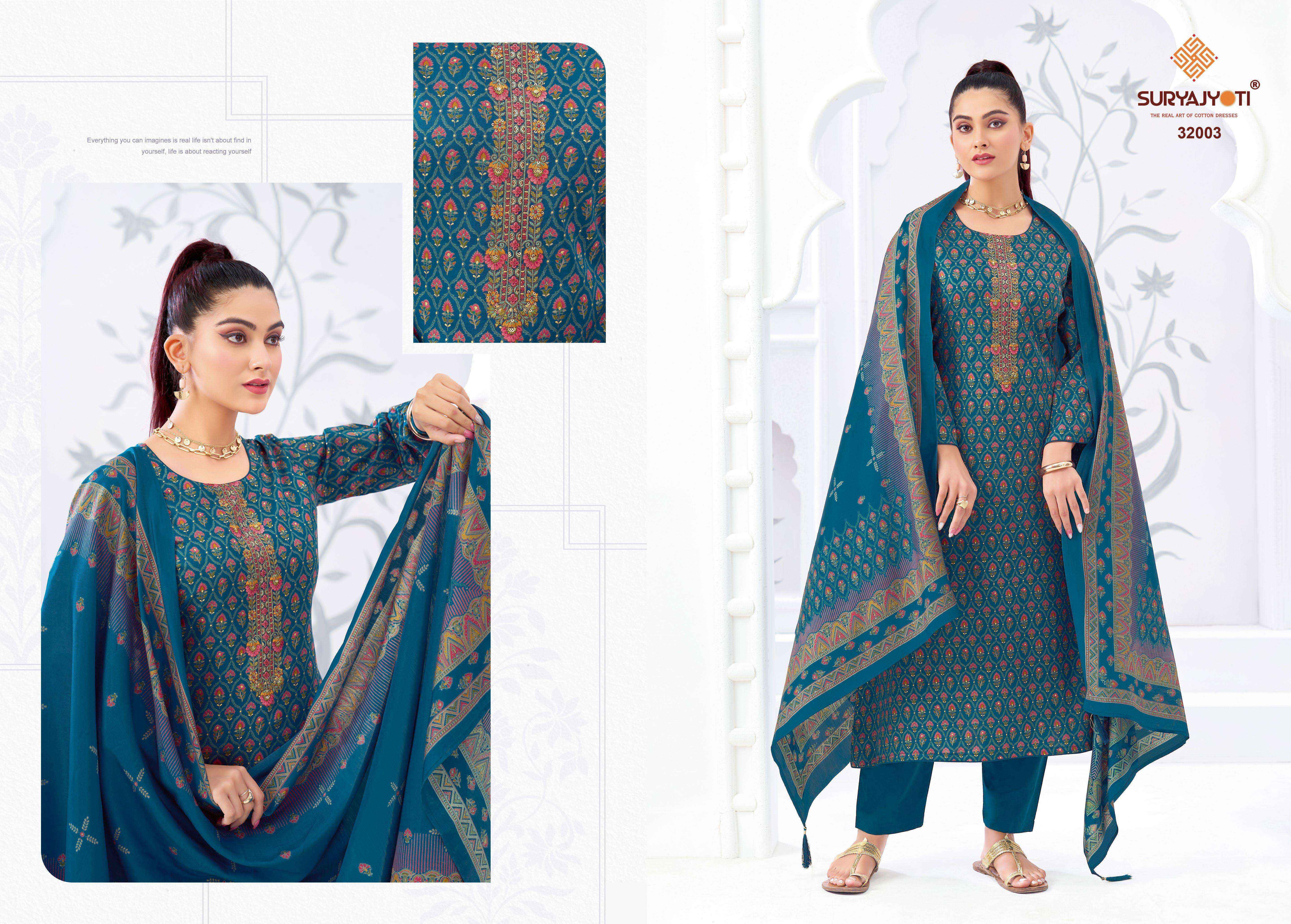 Suryajyoti Kalki Vol 32 Jam Satin Dress Material Wholesale Price ( 8 Pcs Catalouge )