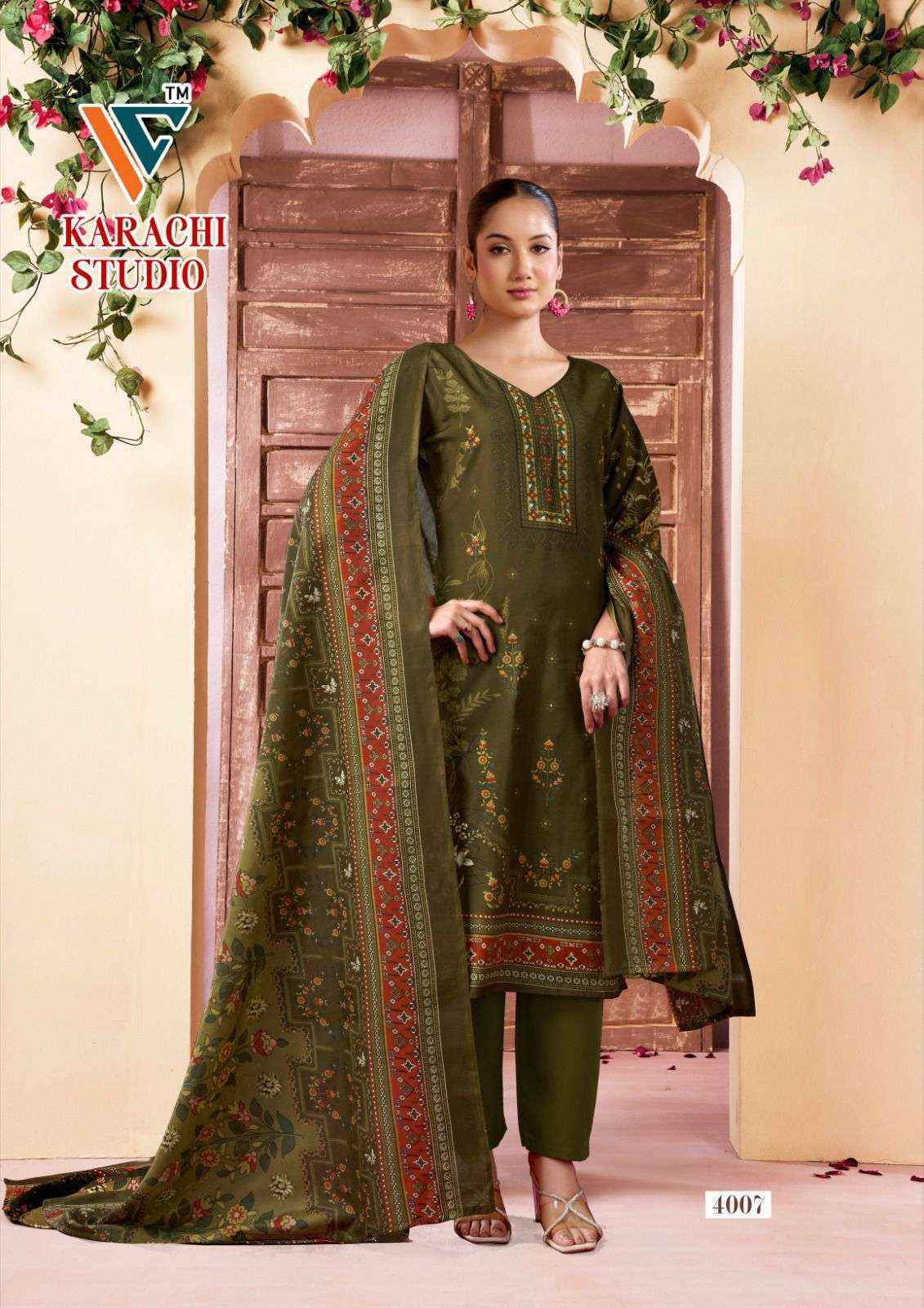 Vandana Creation Karachi Studio Vol 4 Cotton Dress Material Surat Wholesale ( 8 pcs Catalogue )