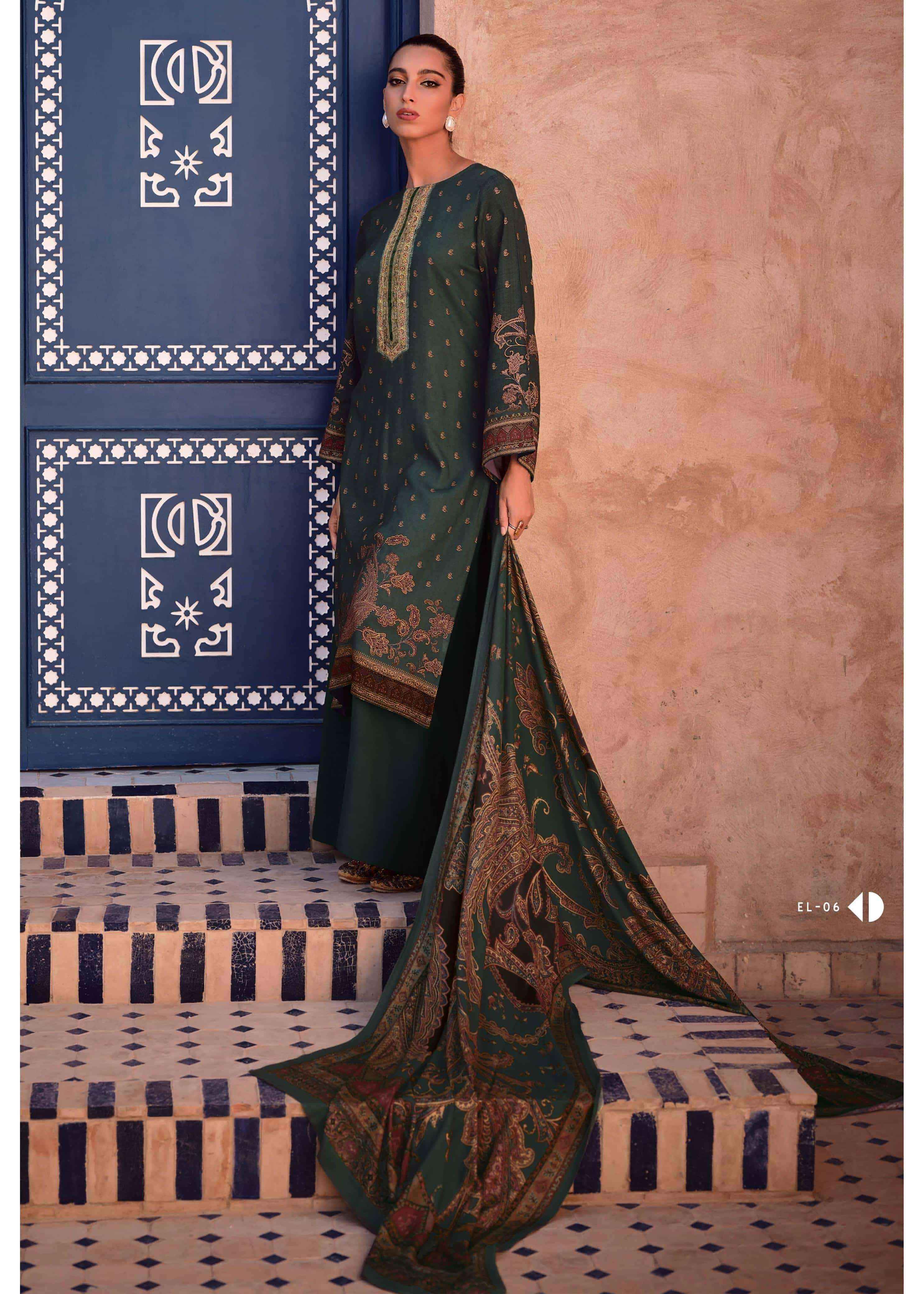 Varsha Ella Fancy Digital Printed Muslin Salwar Kameez Wholesale Rate ( 6 Pcs Catalog )