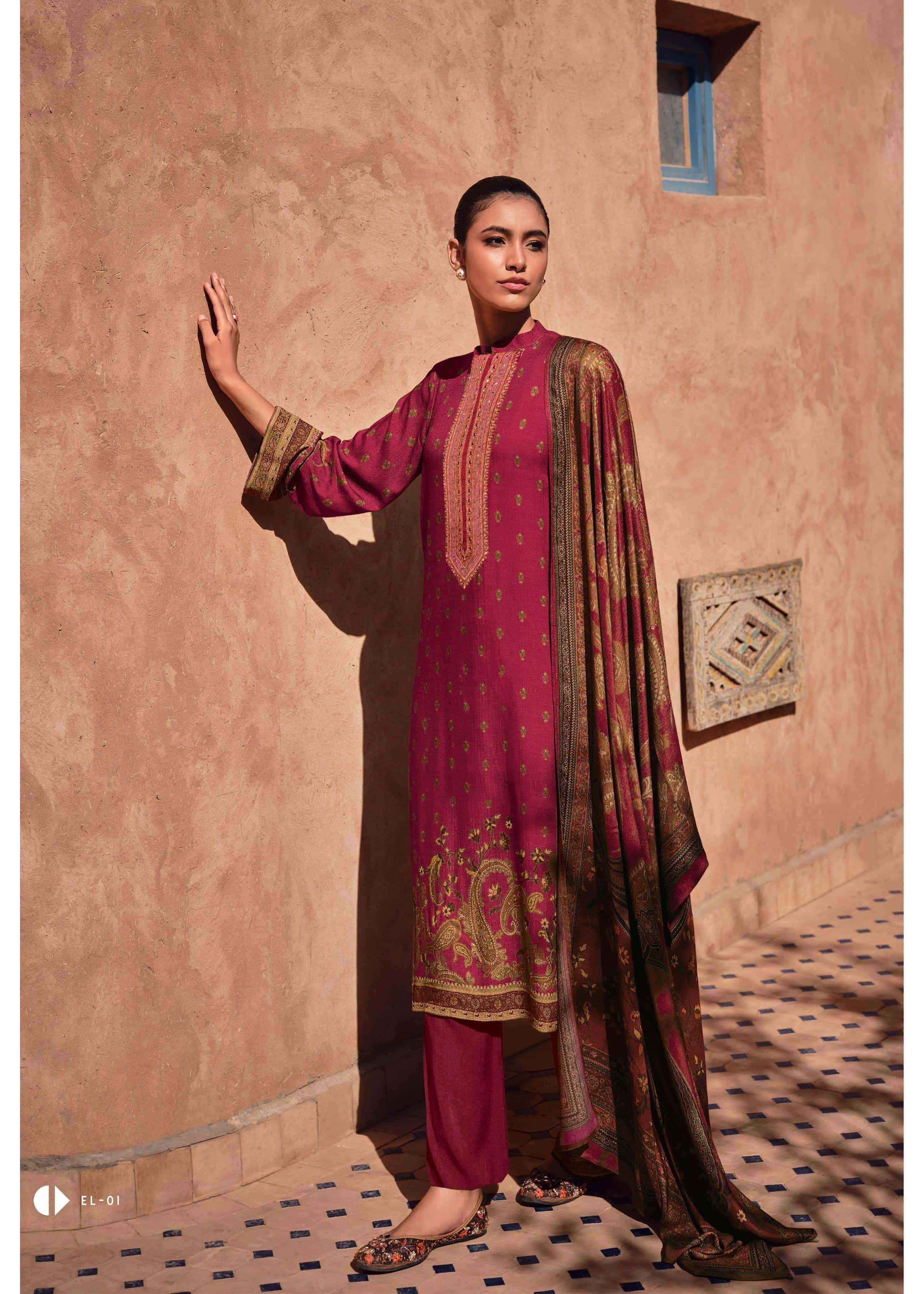 Varsha Ella Fancy Digital Printed Muslin Salwar Kameez Wholesale Rate ( 6 Pcs Catalog )