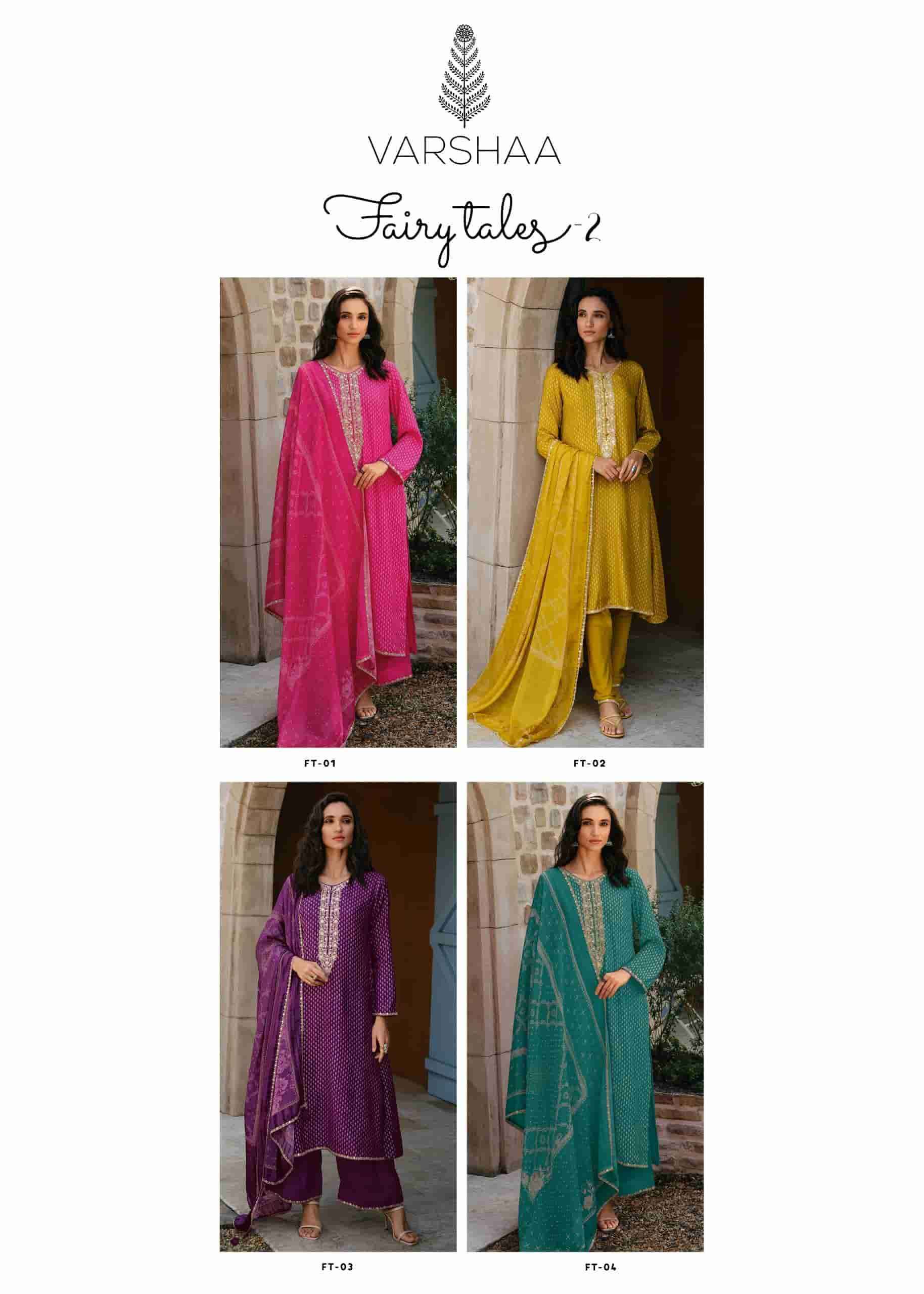 Varsha Fairy Tales Vol 2 Exclusive Style Muslin Salwar Kameez Wholesale Rate ( 4 Pcs Catalog )