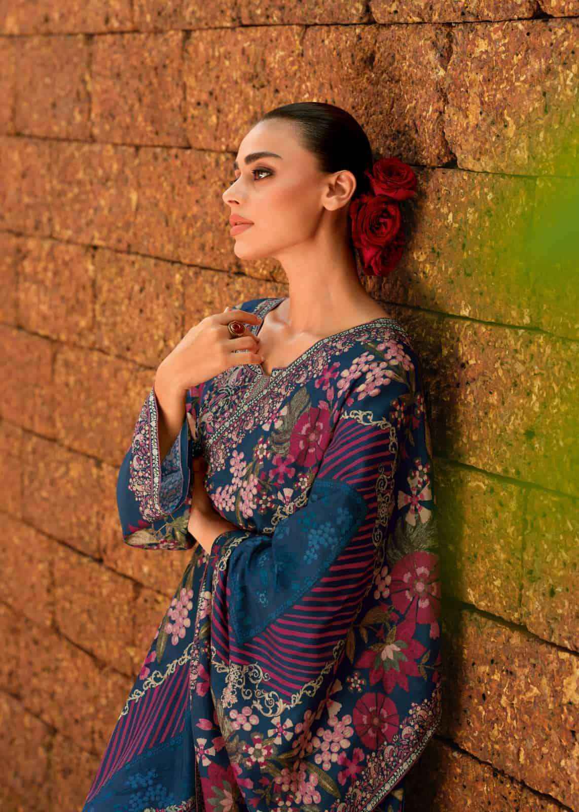 Varsha Fashion Itrh Silk Ladies Ladies Dress Material Wholesale Market Surat ( 6 Pcs Catalogue )