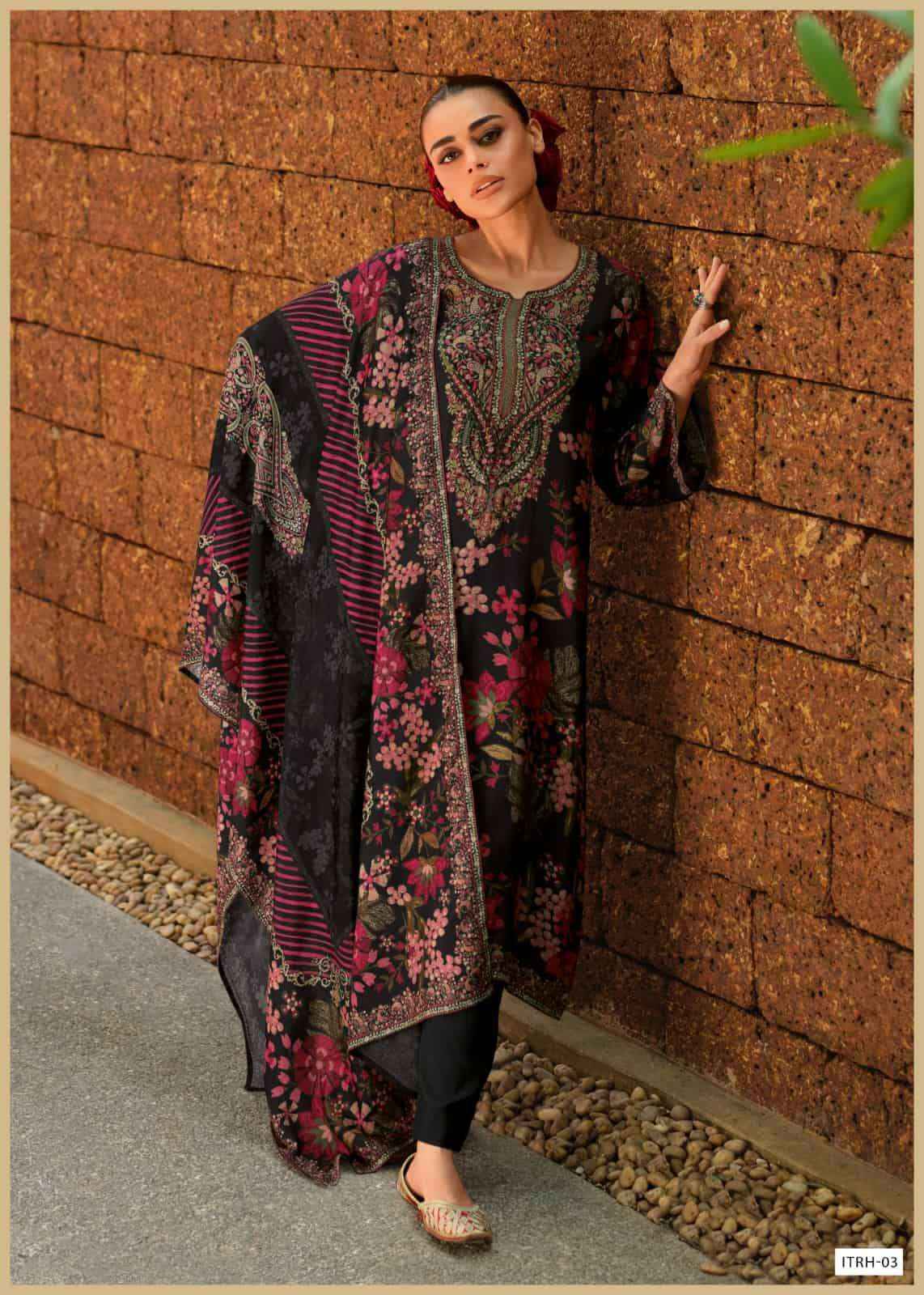 Varsha Fashion Itrh Silk Ladies Ladies Dress Material Wholesale Market Surat ( 6 Pcs Catalogue )