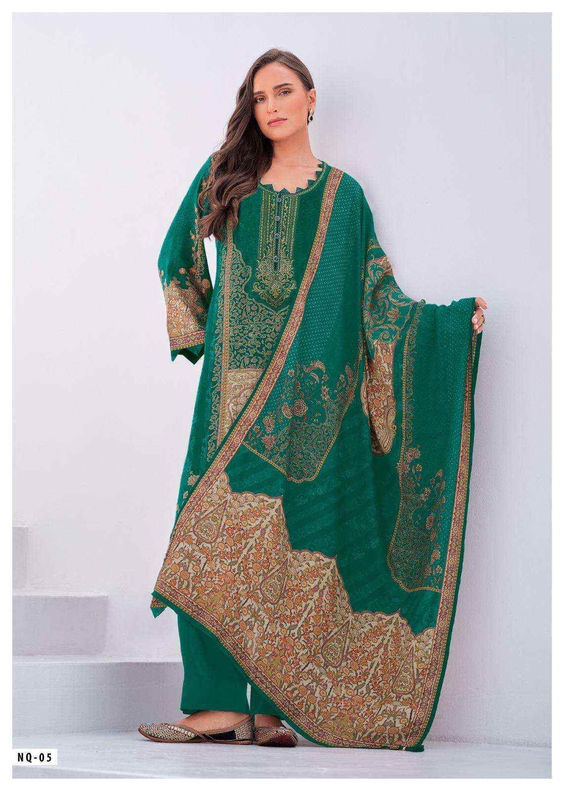 Varsha Naqashi Exclusive Modal Satin Ladies Salwar Kameez Wholesale Rate ( 5 Pcs Catalog )