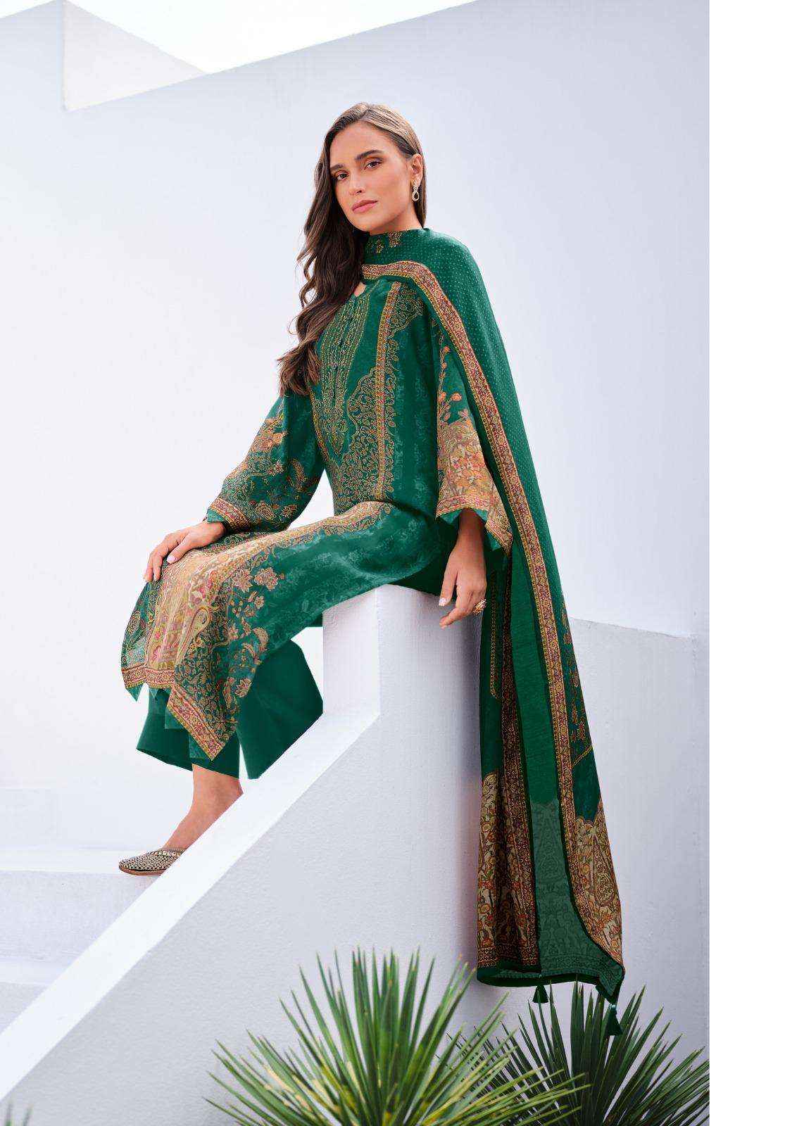 Varsha Naqashi Exclusive Modal Satin Ladies Salwar Kameez Wholesale Rate ( 5 Pcs Catalog )