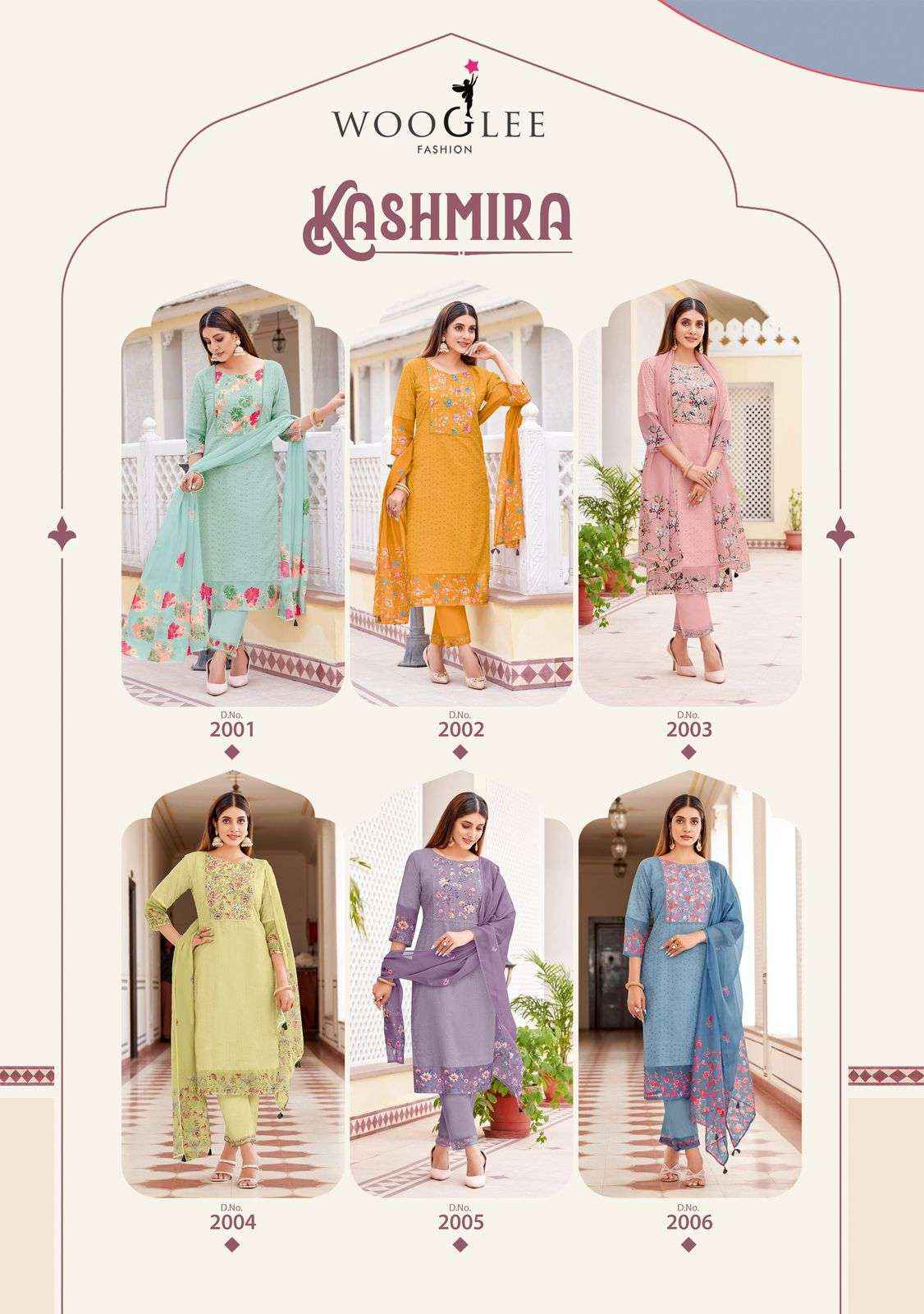 Wooglee Kashmira wholesale Kurtis catalog online from Surat ( 6 Pcs set )