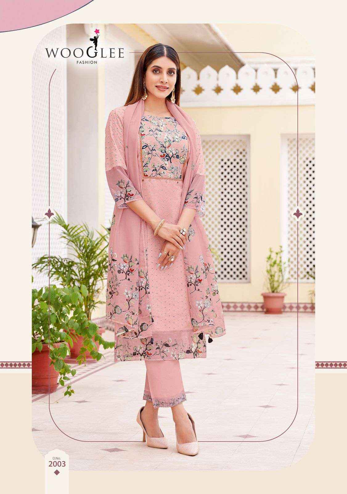 Wooglee Kashmira wholesale Kurtis catalog online from Surat ( 6 Pcs set )