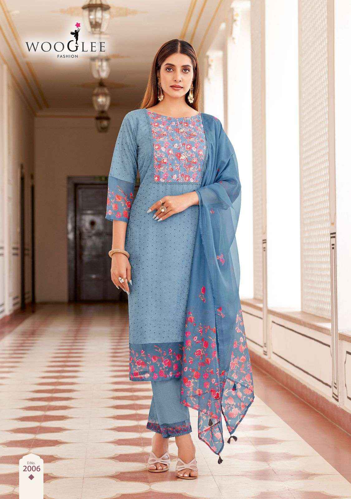 Wooglee Kashmira wholesale Kurtis catalog online from Surat ( 6 Pcs set )