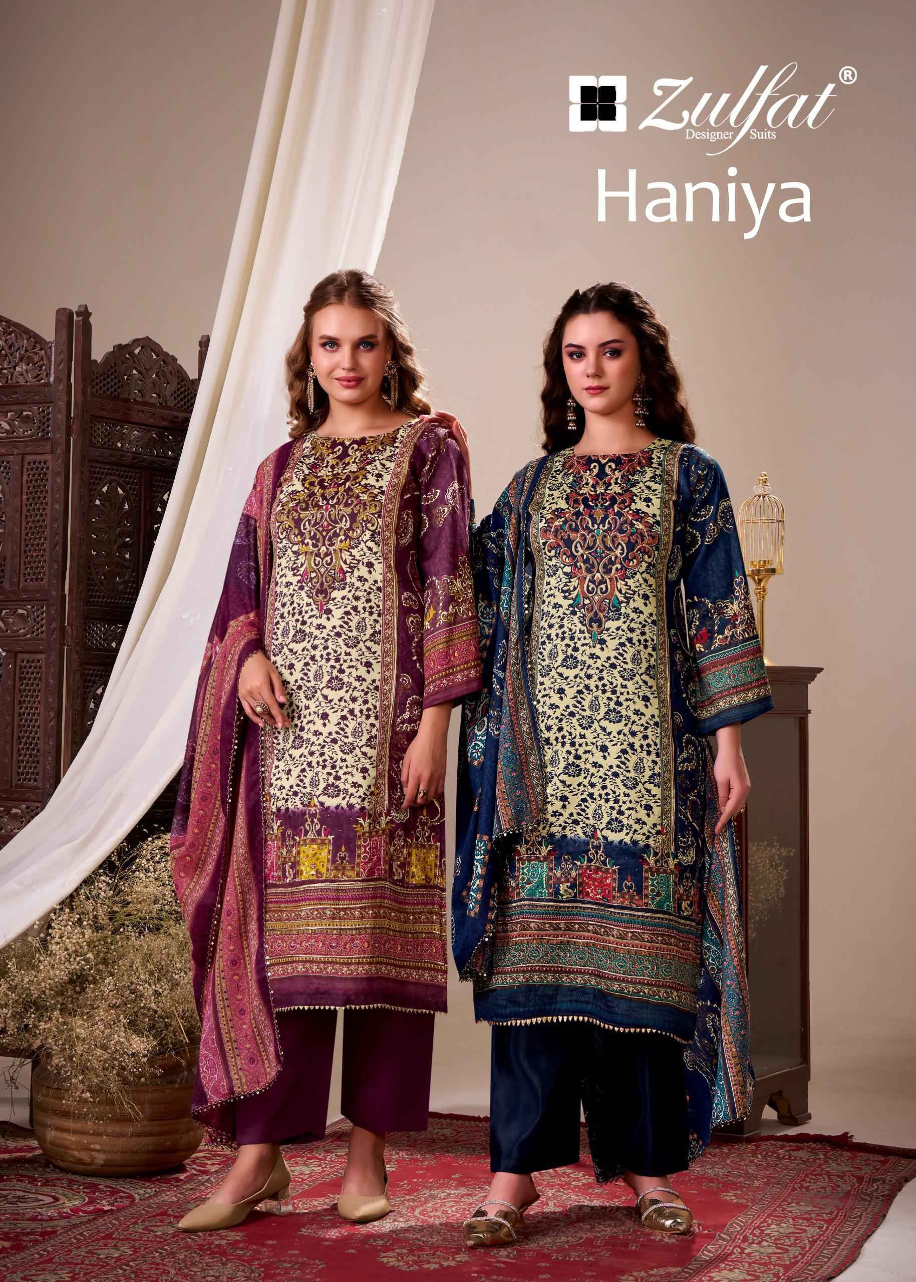 Zulfat Haniya Jam Cotton Salwar Kameez Wholesale Rate ( 4 Pcs Catalog )