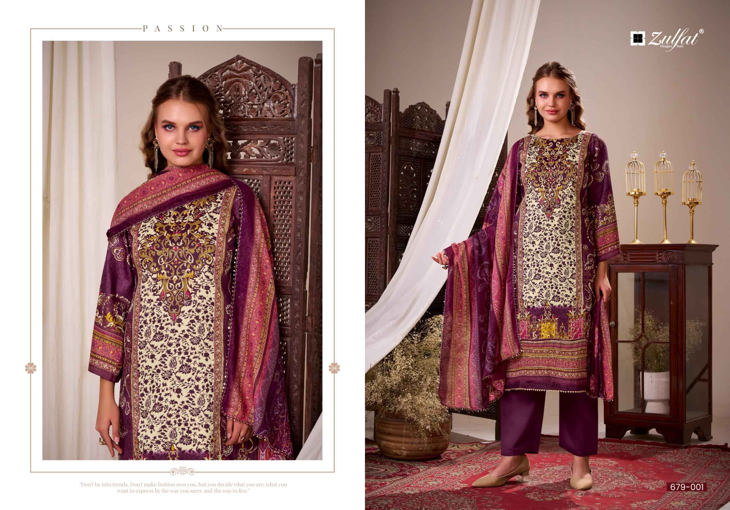 Zulfat Haniya Jam Cotton Salwar Kameez Wholesale Rate ( 4 Pcs Catalog )