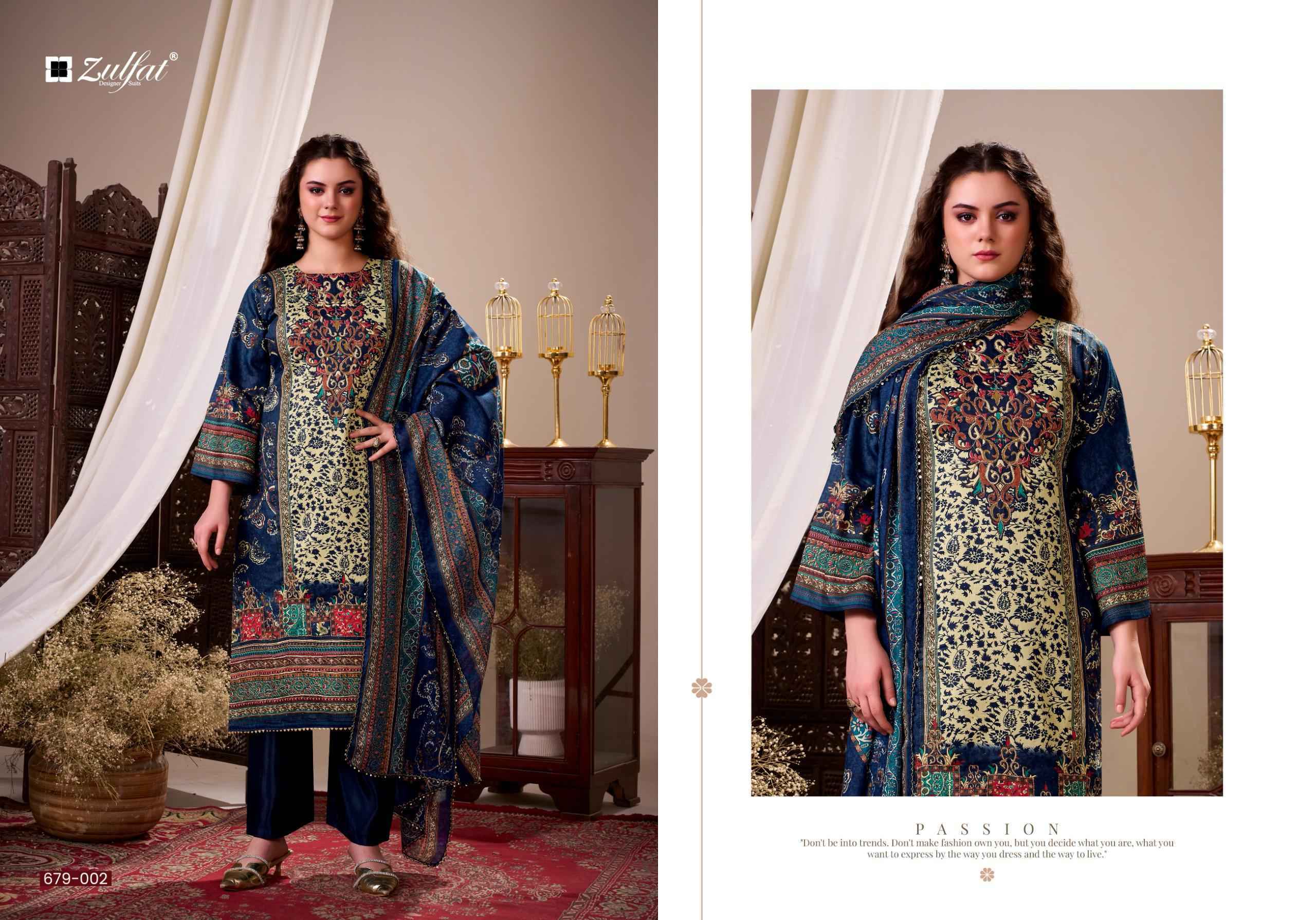 Zulfat Haniya Jam Cotton Salwar Kameez Wholesale Rate ( 4 Pcs Catalog )
