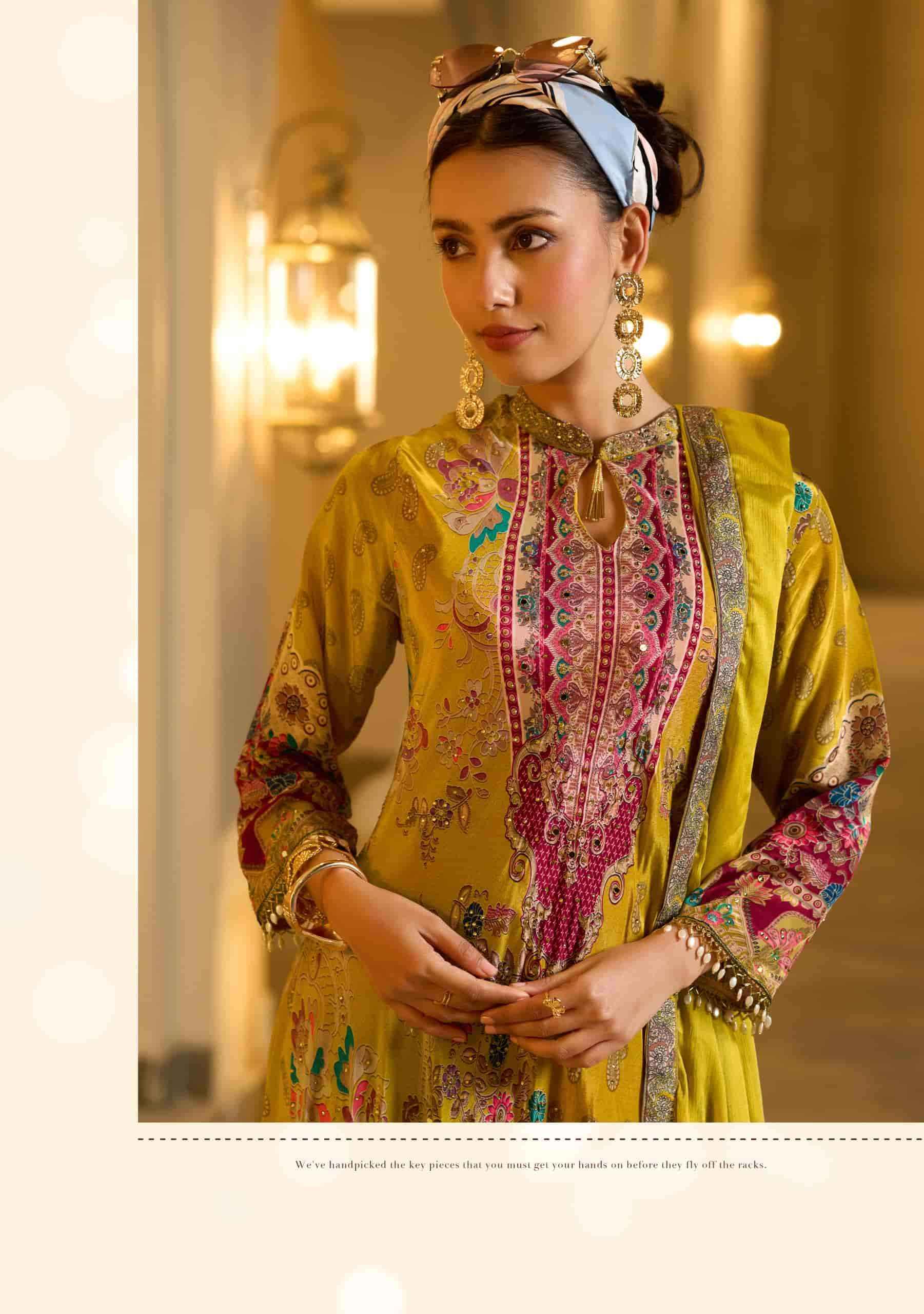 Af Stock Out Deedar By Anju Fabrics Designer Gown Dupatta Set Latest Wholesale Rate ( 6 Pcs Catalog )