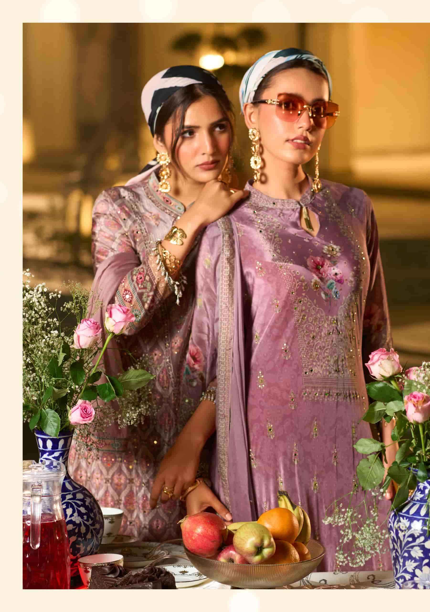 Af Stock Out Deedar By Anju Fabrics Designer Gown Dupatta Set Latest Wholesale Rate ( 6 Pcs Catalog )