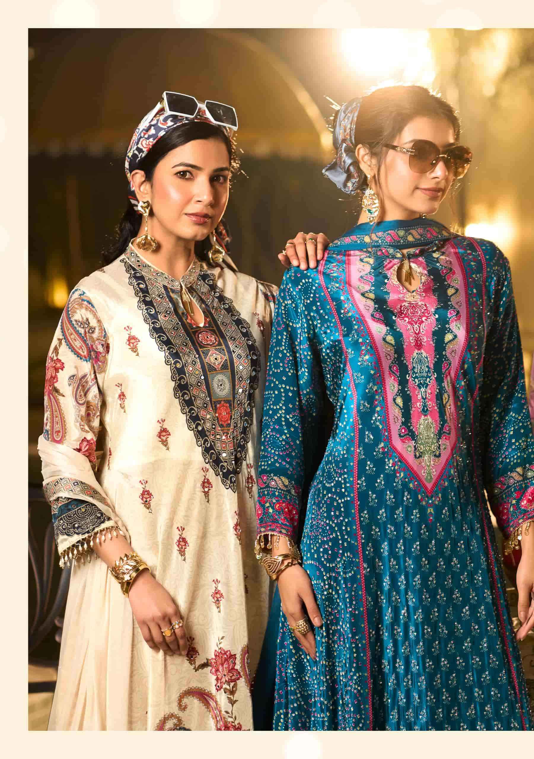 Af Stock Out Deedar By Anju Fabrics Designer Gown Dupatta Set Latest Wholesale Rate ( 6 Pcs Catalog )