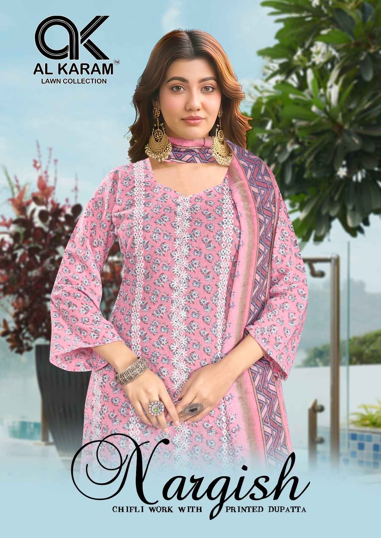 Al Karam Nargis Cotton Salwar Kameez Wholesale Rate ( 4 Pcs Catalog )