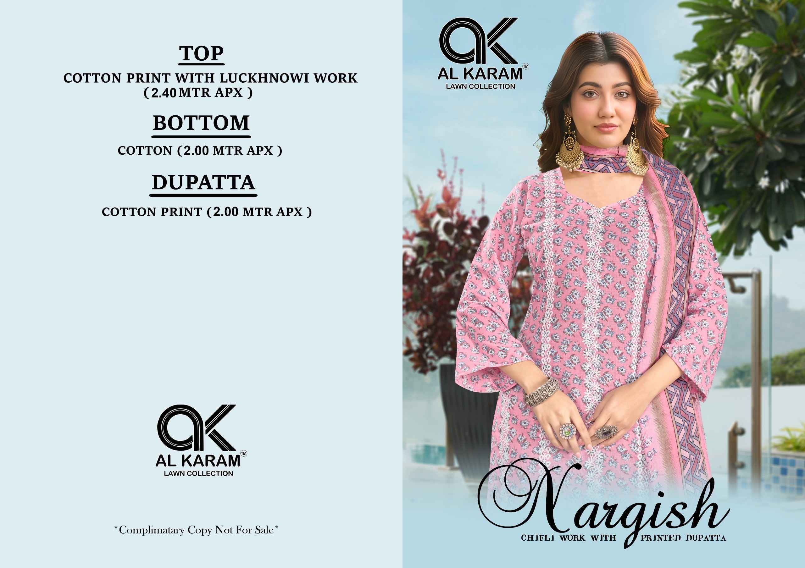 Al Karam Nargis Cotton Salwar Kameez Wholesale Rate ( 4 Pcs Catalog )