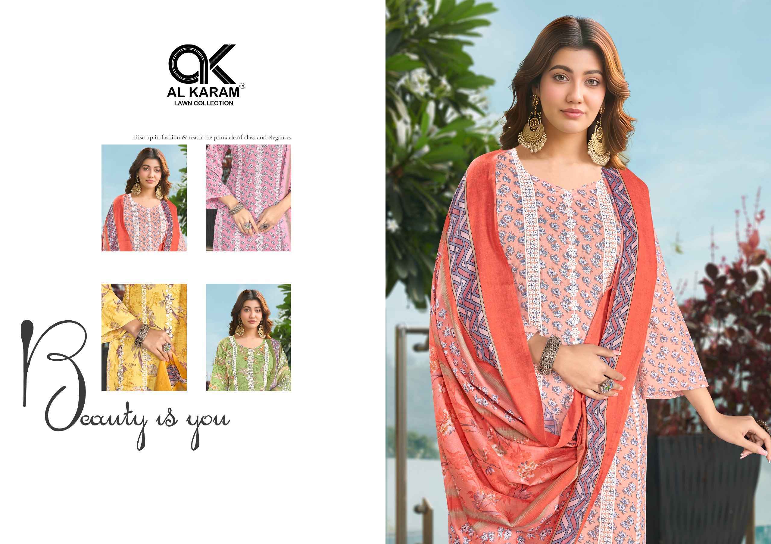 Al Karam Nargis Cotton Salwar Kameez Wholesale Rate ( 4 Pcs Catalog )