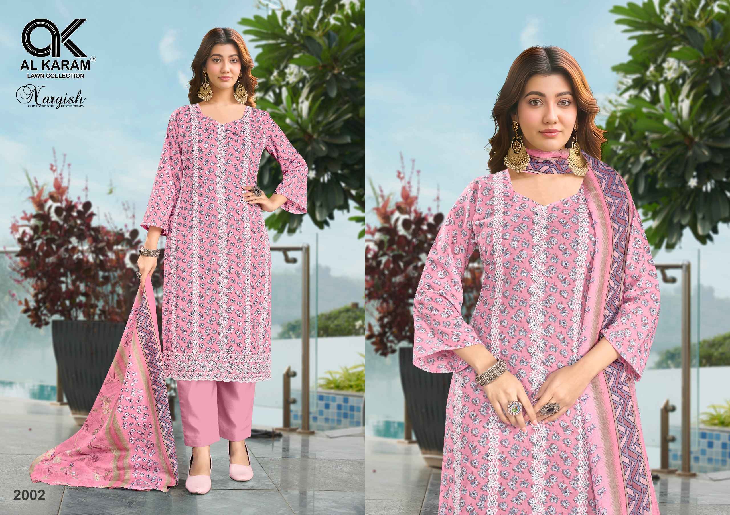 Al Karam Nargis Cotton Salwar Kameez Wholesale Rate ( 4 Pcs Catalog )