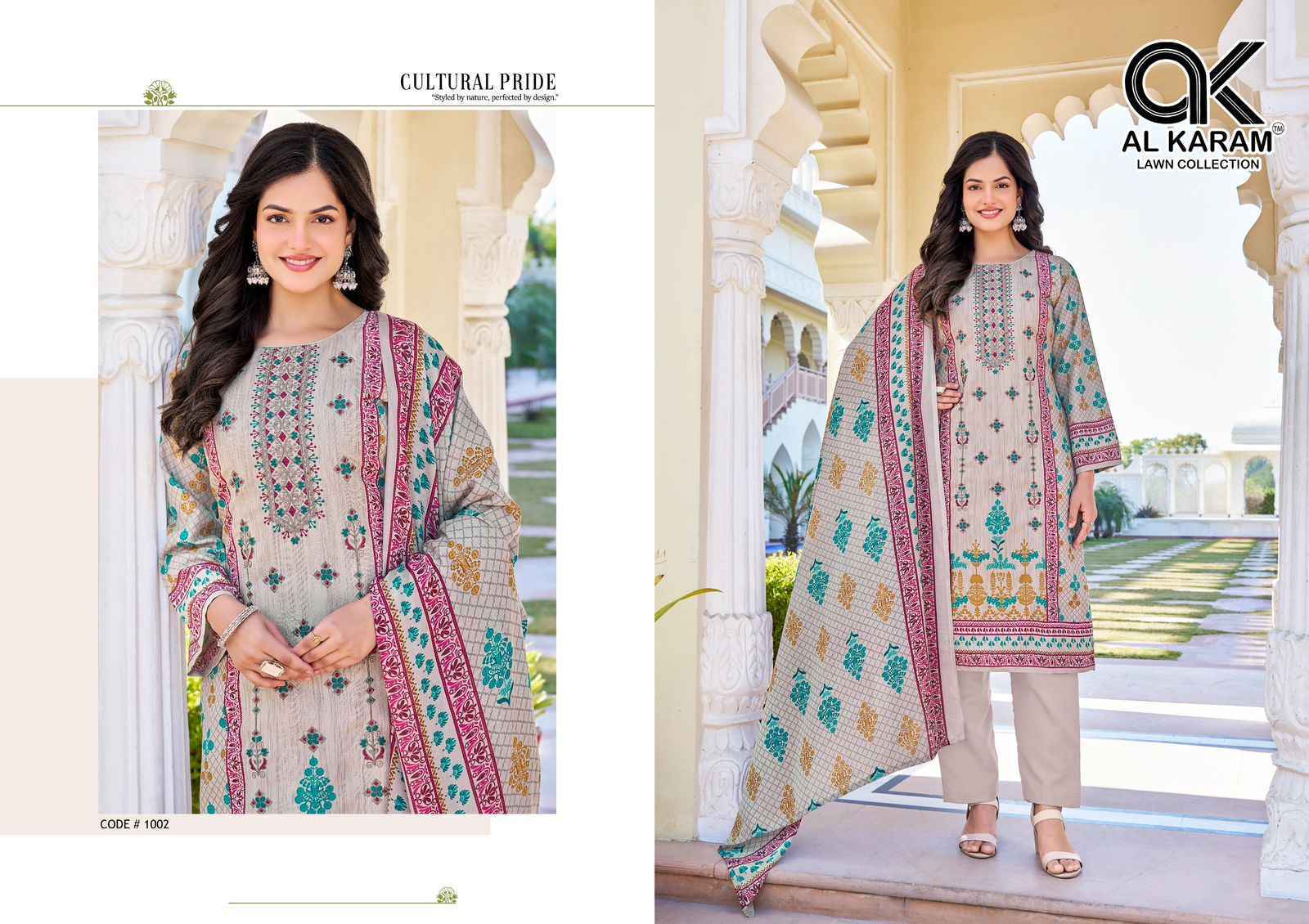Al Karam Shezlin Reyon cotton Dress Material Wholesale Rate ( 6 Pcs Catalog )