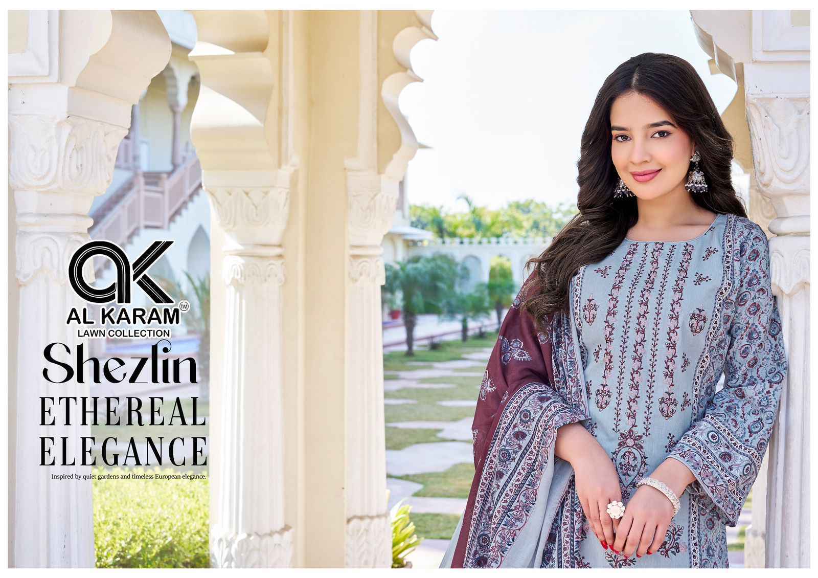 Al Karam Shezlin Reyon cotton Dress Material Wholesale Rate ( 6 Pcs Catalog )