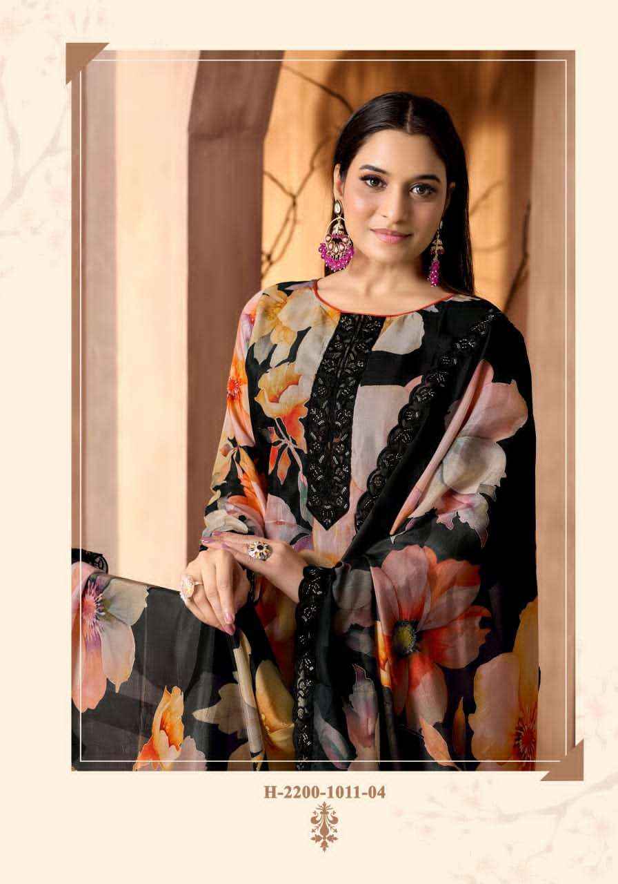 Alok Suit Fariha Black Edition 5 Digital Printed Muslin Dress Wholesale Rate ( 6 Pcs Catalog )