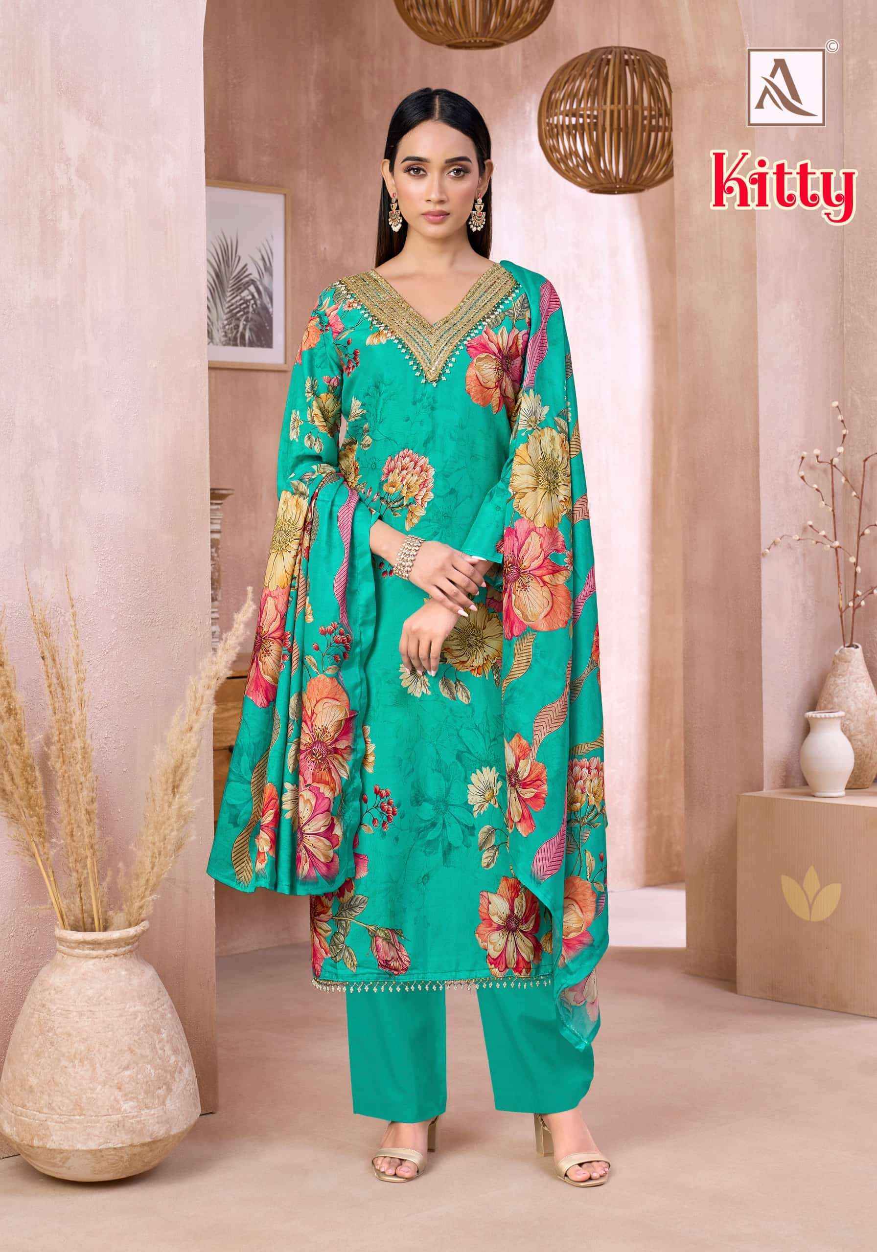Alok Suit  Kitty Viscose Maslin Dress Material Online Shopping ( 8 pcs Catalogue )