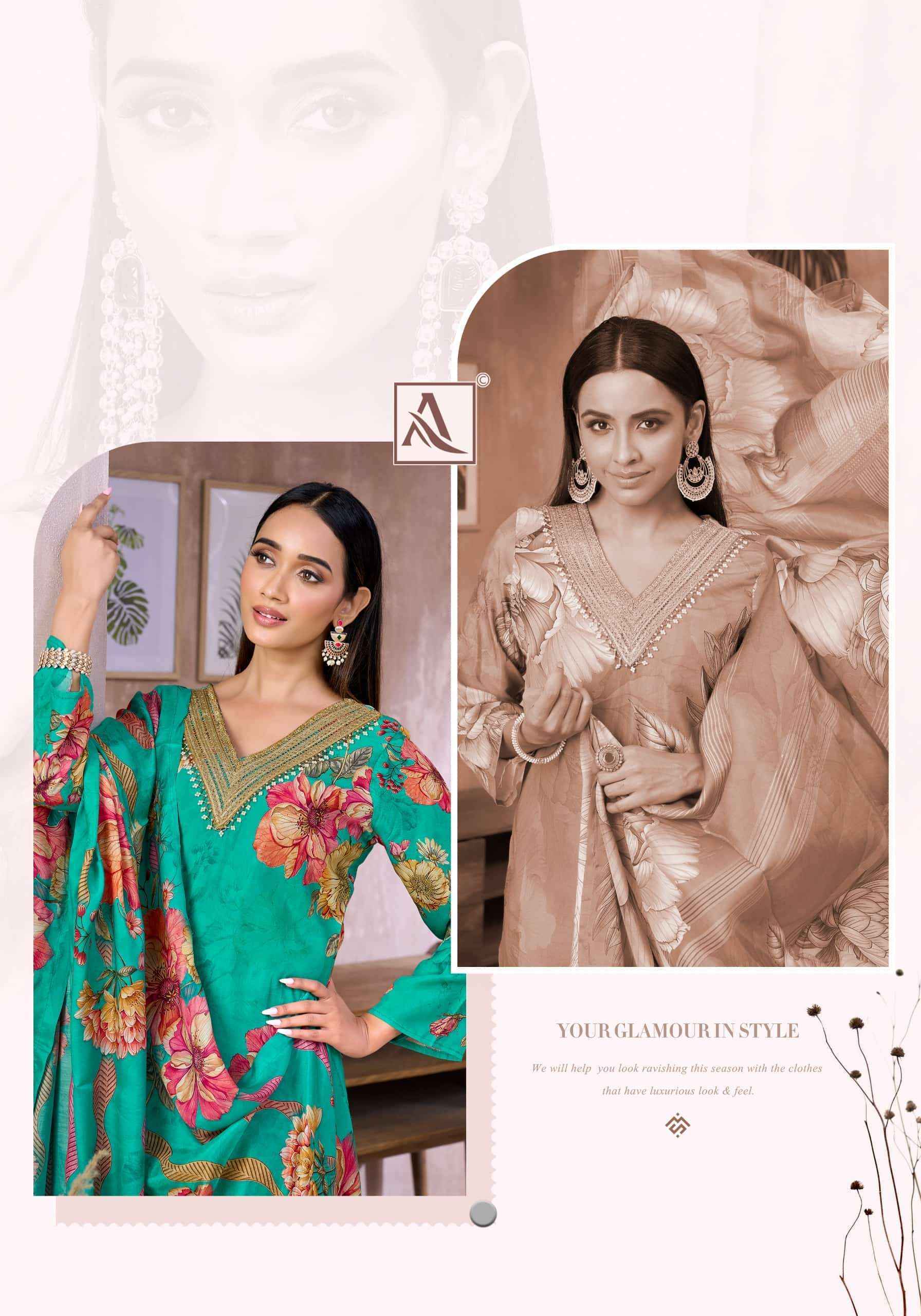 Alok Suit  Kitty Viscose Maslin Dress Material Online Shopping ( 8 pcs Catalogue )