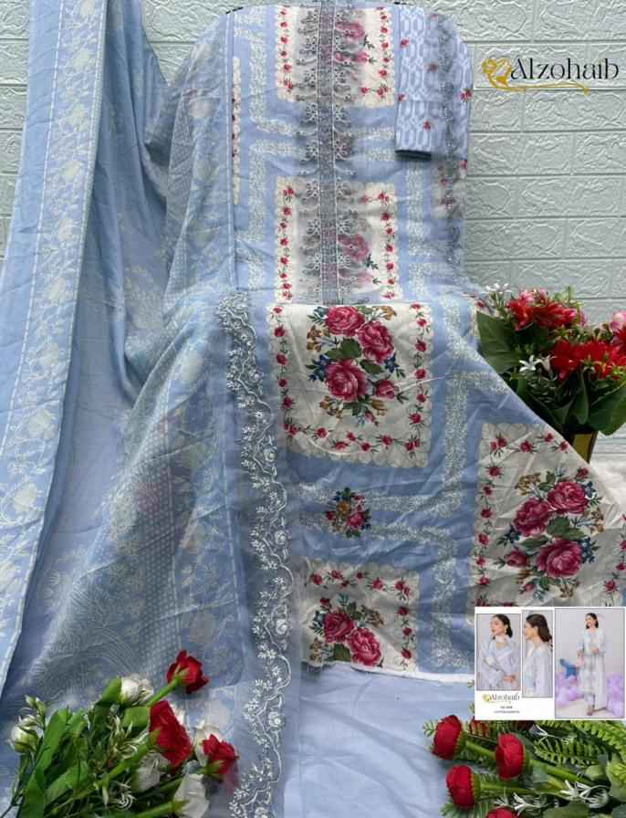 Alzohaib aziza vol 1 unique cotton pakistani Dress Material ( 4 Pcs Catalogue )