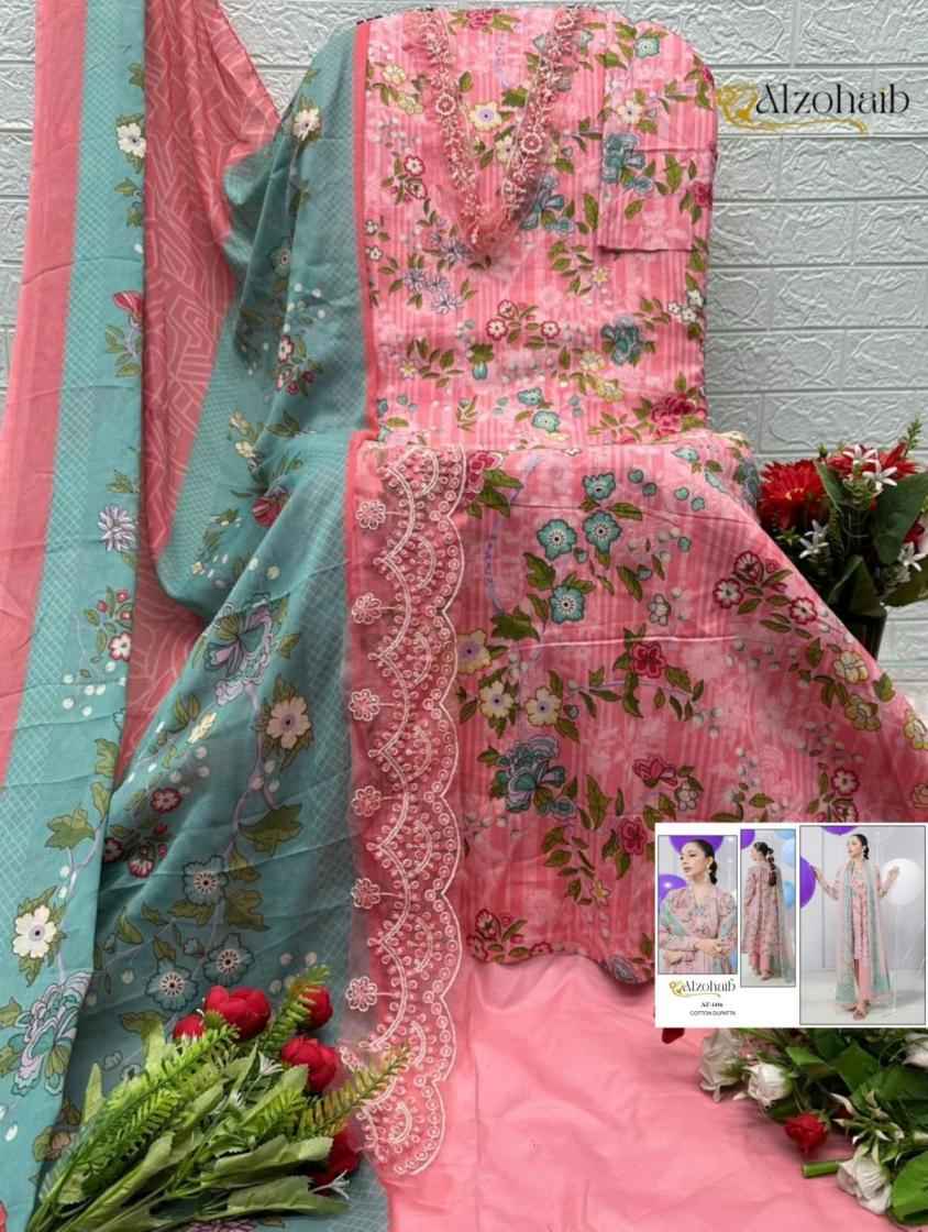Alzohaib aziza vol 1 unique cotton pakistani Dress Material ( 4 Pcs Catalogue )