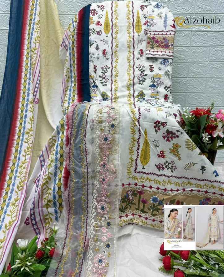 Alzohaib aziza vol 1 unique cotton pakistani Dress Material ( 4 Pcs Catalogue )