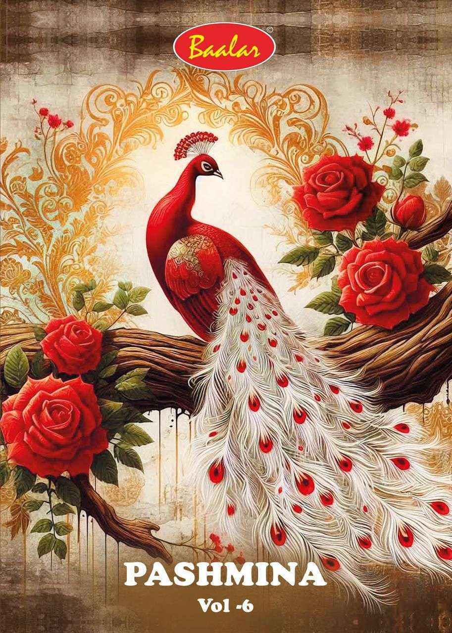 Baalar Pashmina Vol 6 Lawn Cotton Salwar Kameez Wholesale Rate ( 12 Pcs Catalog )