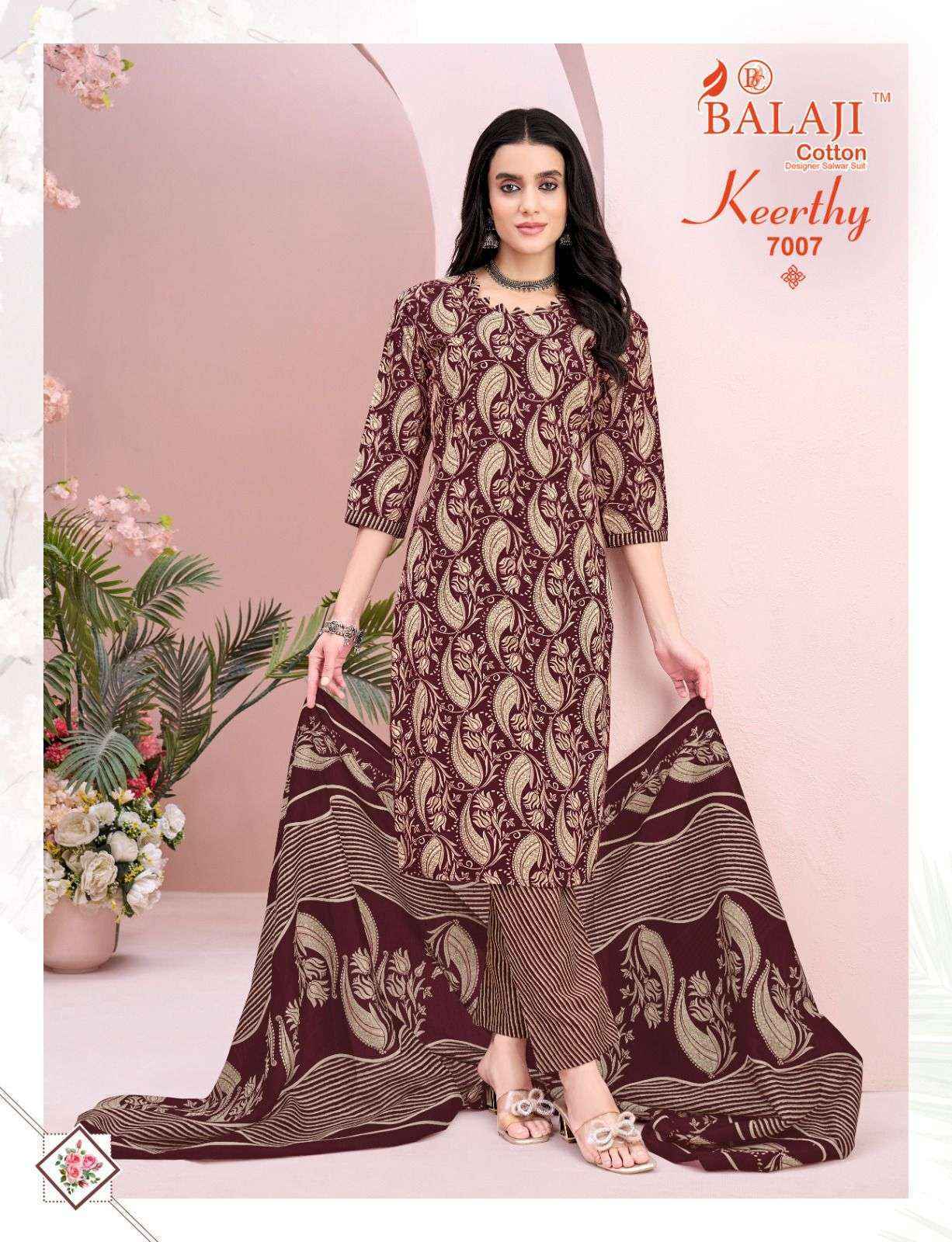Balaji Keerthy Vol 7 Cotton Kurti Combo Wholesale Rate ( 10 Pcs Catalog )