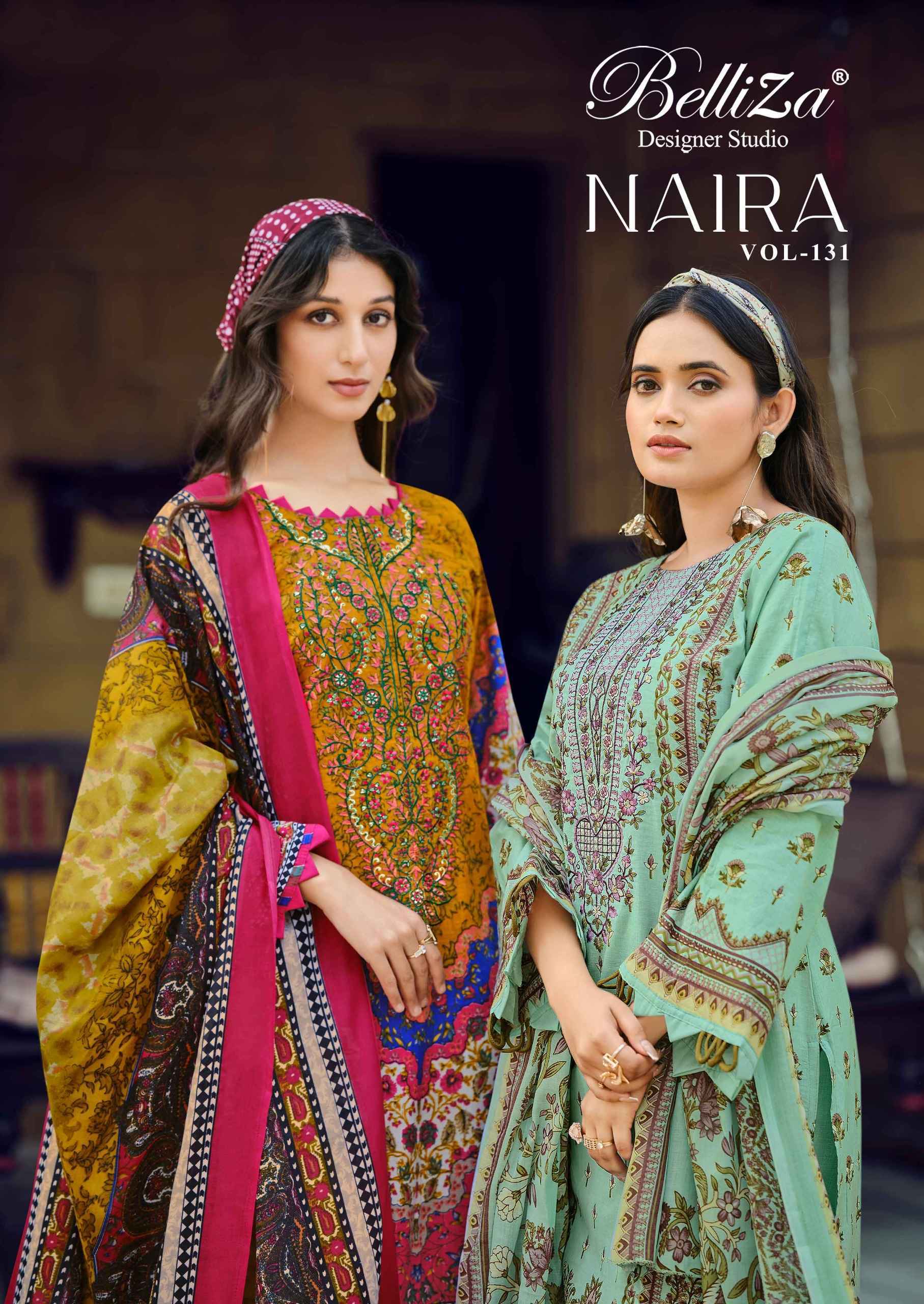 Belliza Naira Vol 131 Cotton Salwar Kameez Wholesale Rate ( 8 Pcs Catalog )