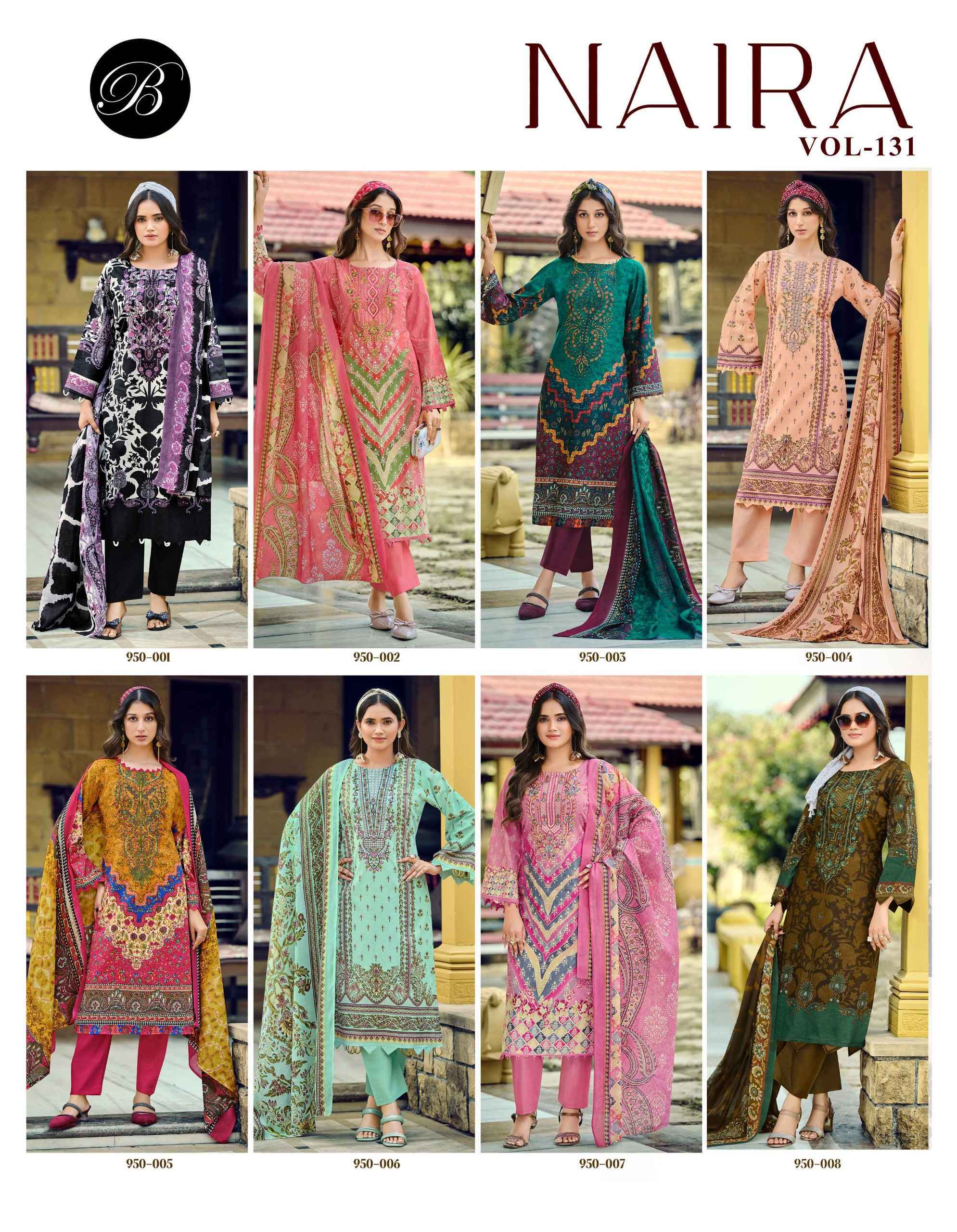 Belliza Naira Vol 131 Cotton Salwar Kameez Wholesale Rate ( 8 Pcs Catalog )