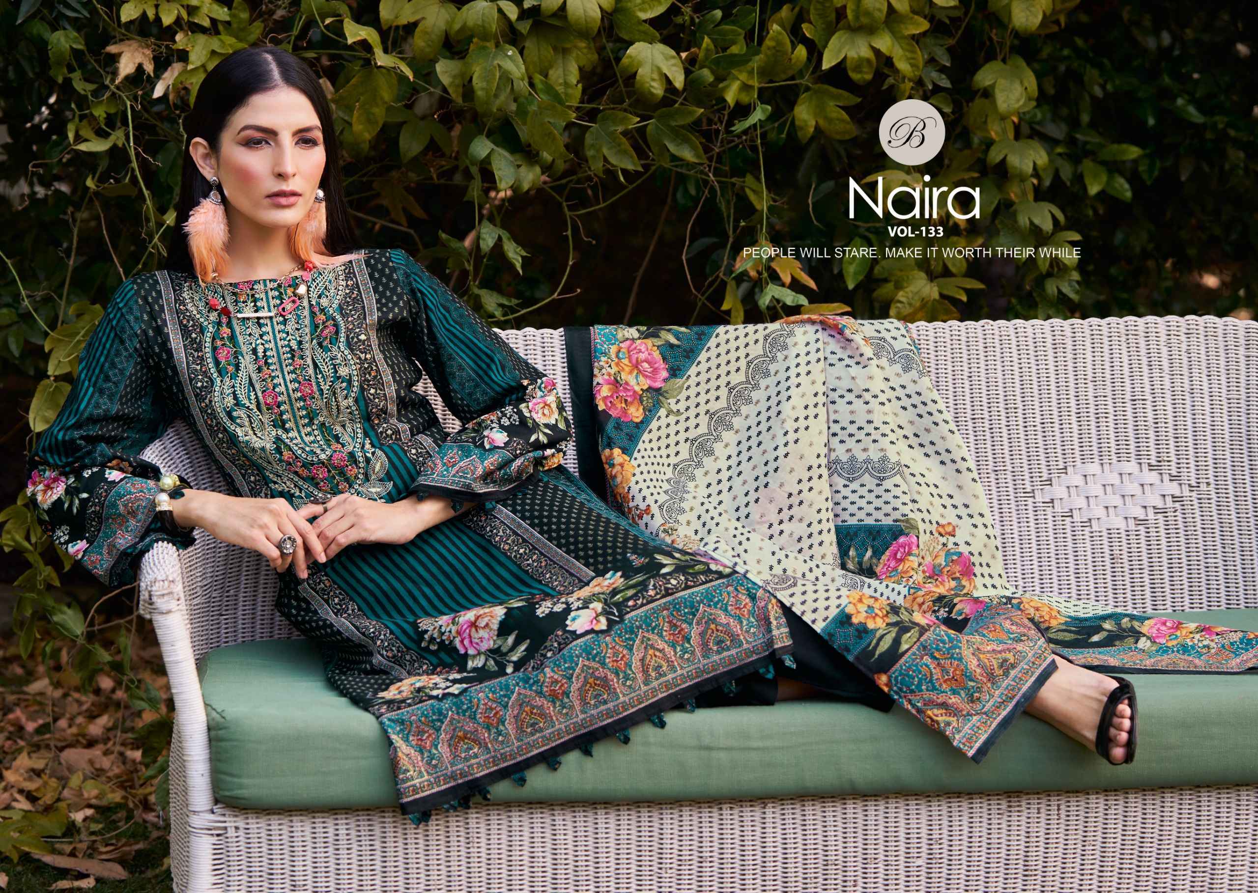Belliza Naira Vol 133 Cotton Salwar Kameez Wholesale Rate ( 8 Pcs Catalog )