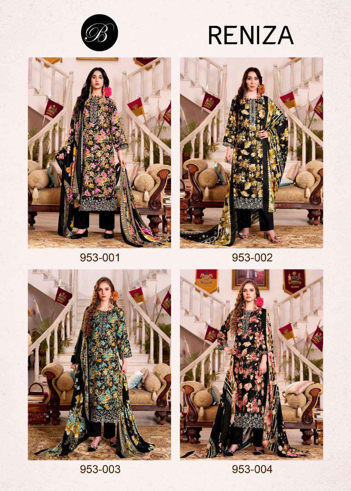 Belliza Reniza Cotton Salwar Kameez Wholesale Rate ( 4 Pcs Catalog )