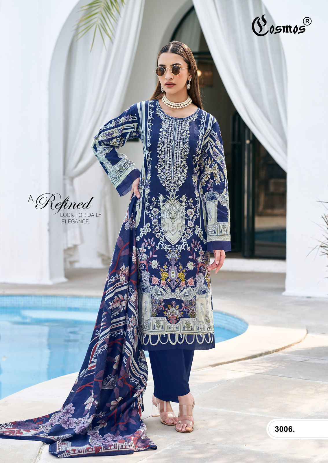 Cosmos Bliss Lawn Vol 3 Lawn Cotton Dress Material Wholesale Online Price ( 8 pcs Catalogue )