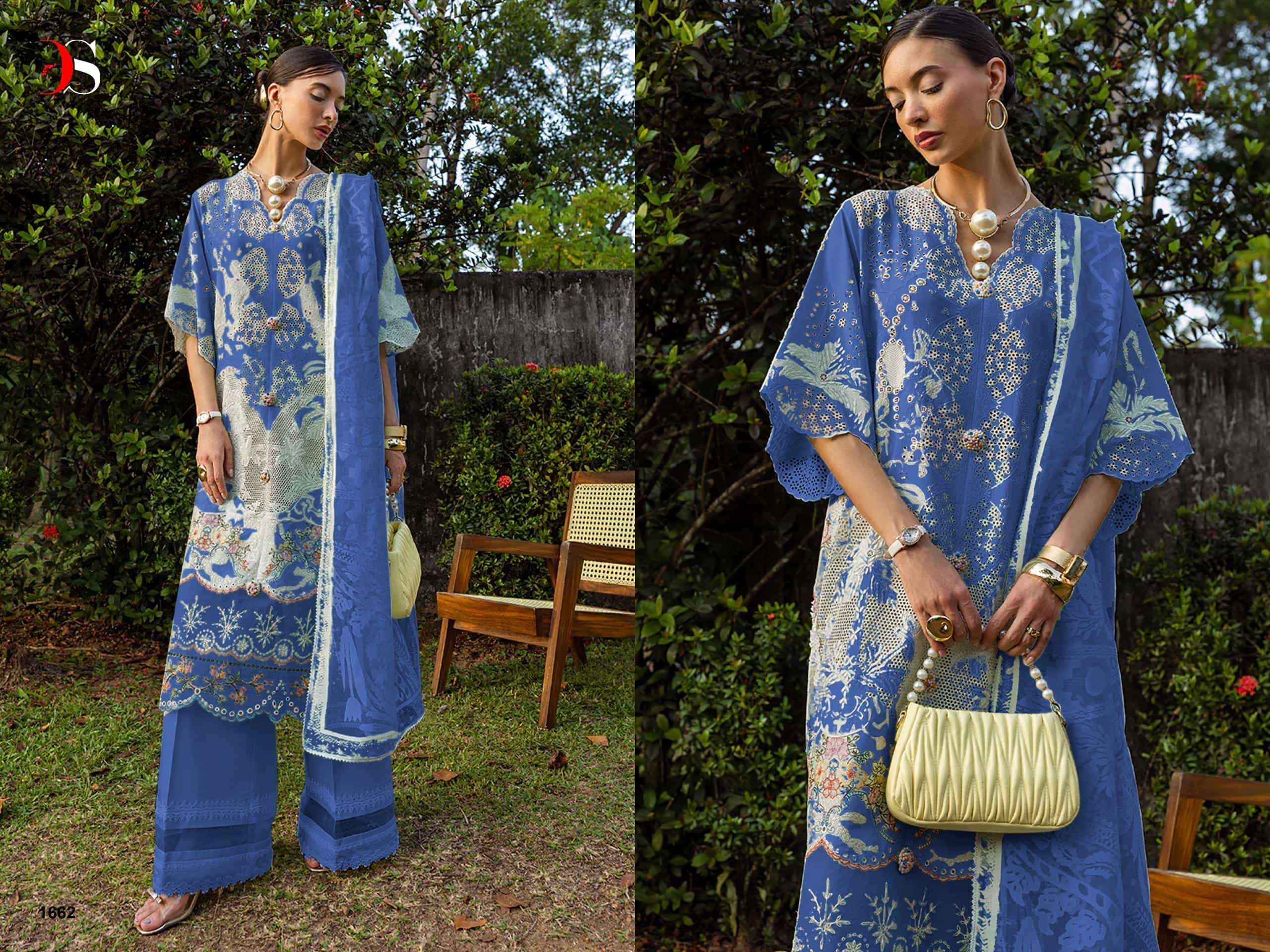 Deepsy Esmel Luxury Lawn Pure Cotton Pakistani Salwar Kameez Wholesale Rate ( 6 Pcs Catalog )