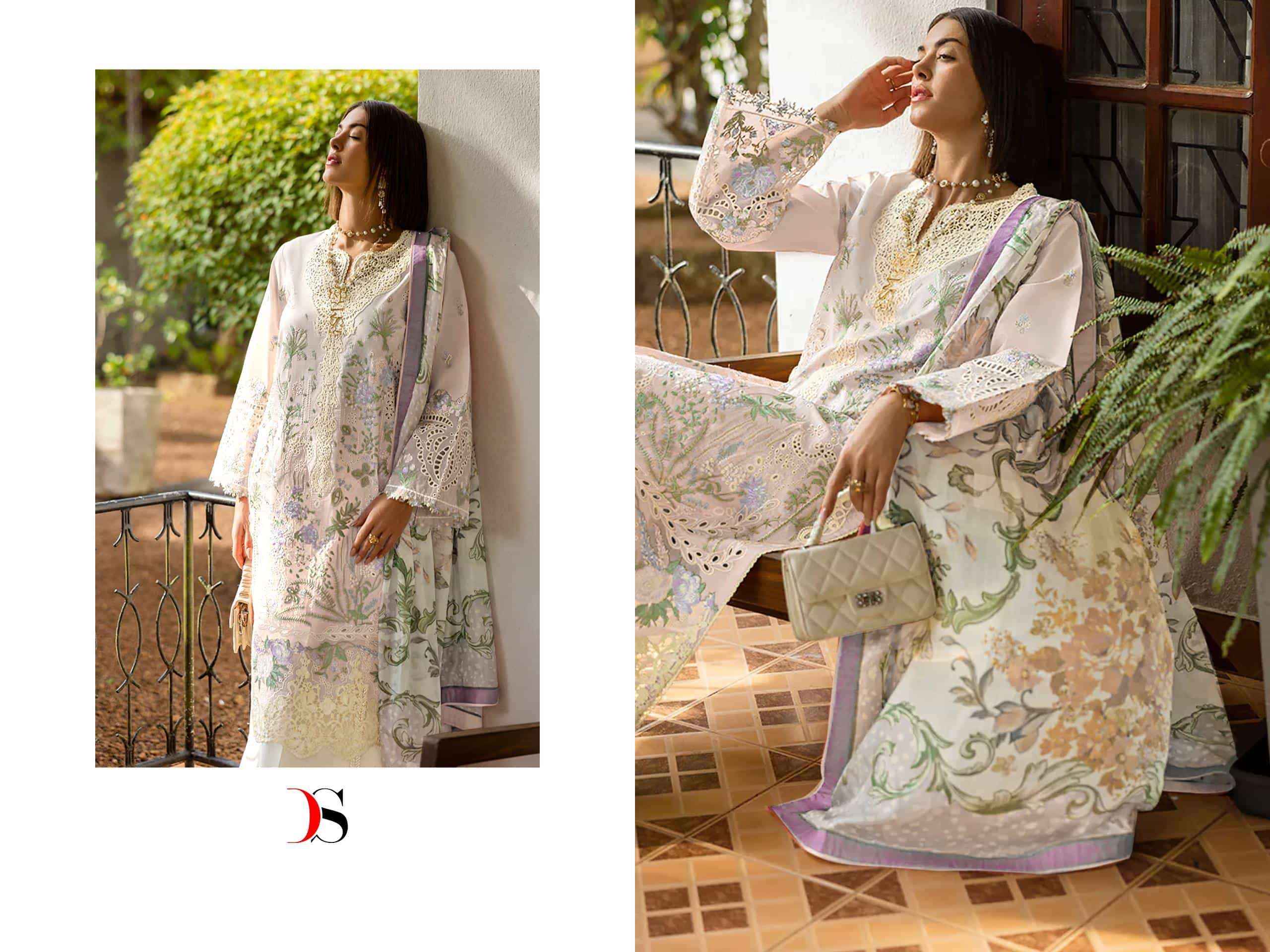 Deepsy Esmel Luxury Lawn Pure Cotton Pakistani Salwar Kameez Wholesale Rate ( 6 Pcs Catalog )