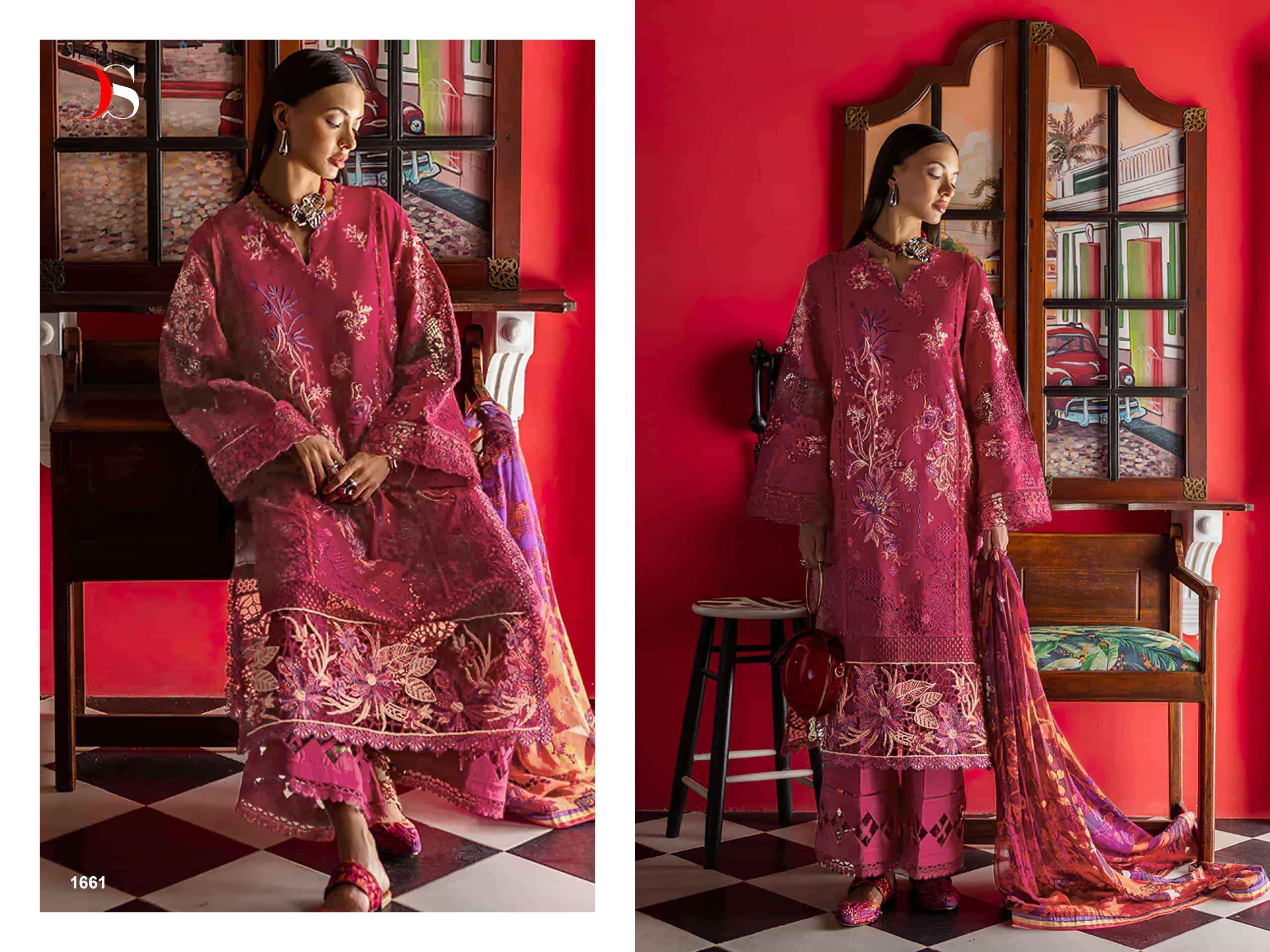 Deepsy Esmel Luxury Lawn Pure Cotton Pakistani Salwar Kameez Wholesale Rate ( 6 Pcs Catalog )