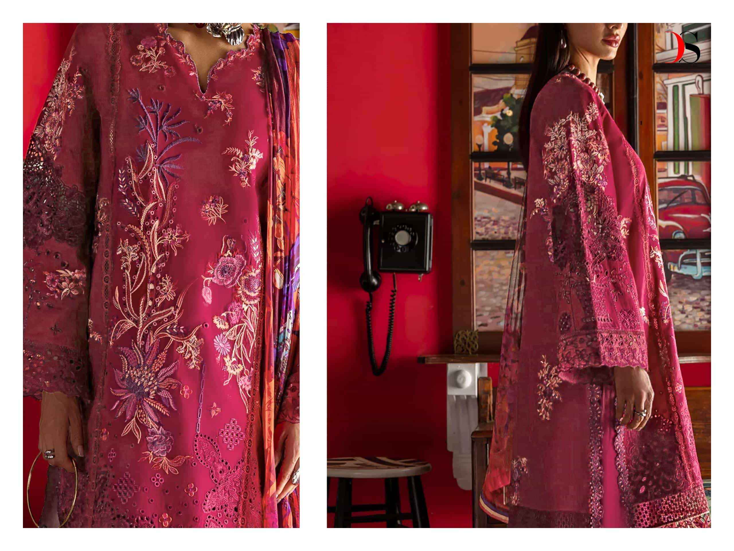 Deepsy Esmel Luxury Lawn Pure Cotton Pakistani Salwar Kameez Wholesale Rate ( 6 Pcs Catalog )