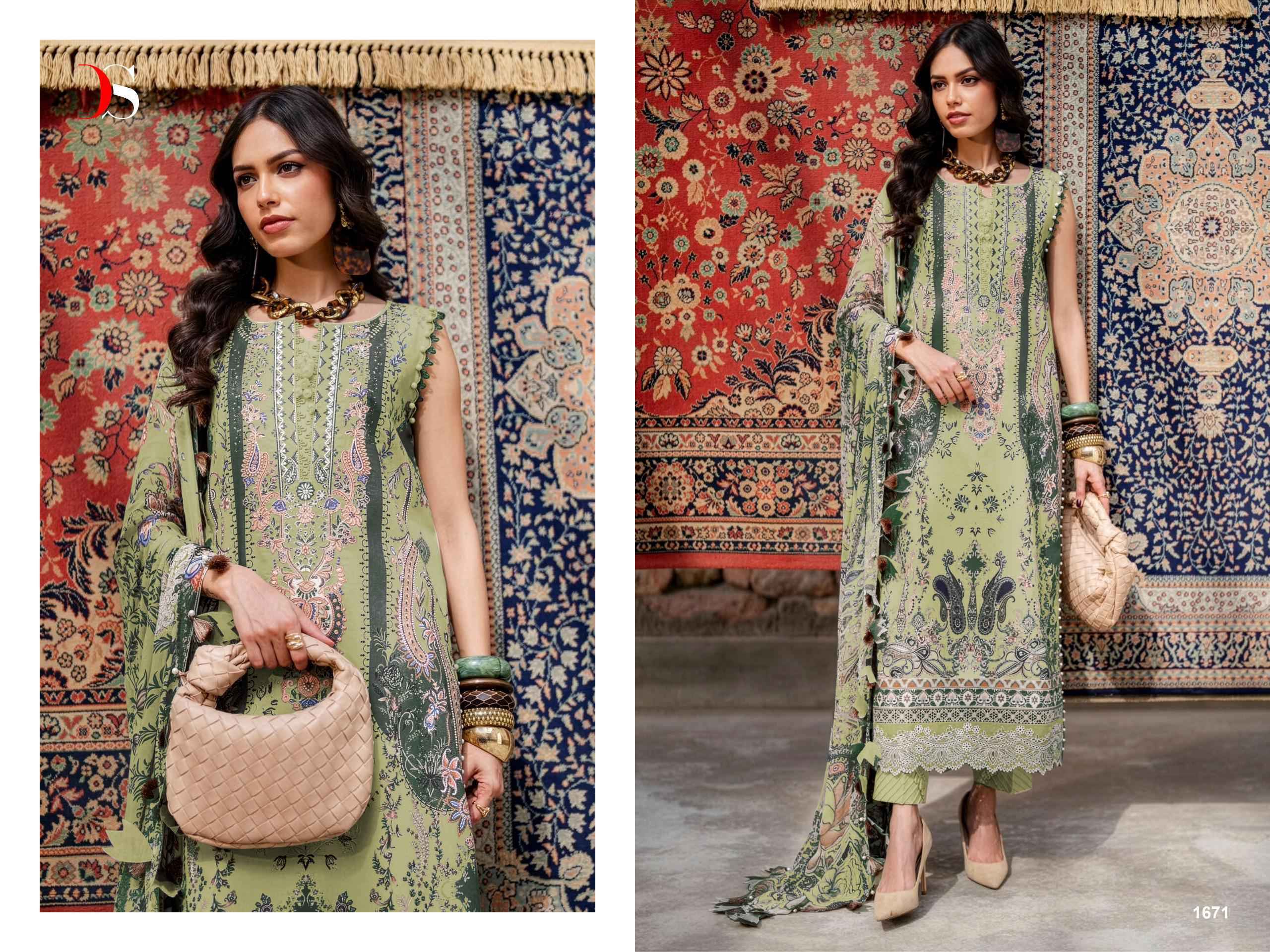 Deepsy Jade Bliss Lawn Vol 4 Cotton Salwar Kameez Wholesale Rate ( 8 Pcs Catalog )