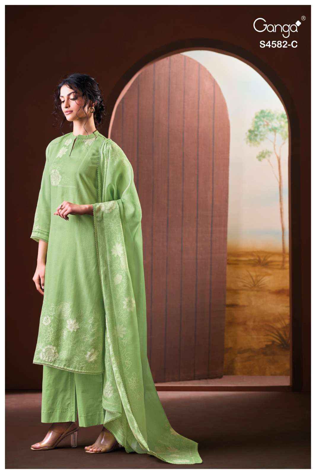 Ganga Fashion Ieris 4582 Premium Design Salwar Kameez Wholesale Rate ( 4 Pcs Catalog )