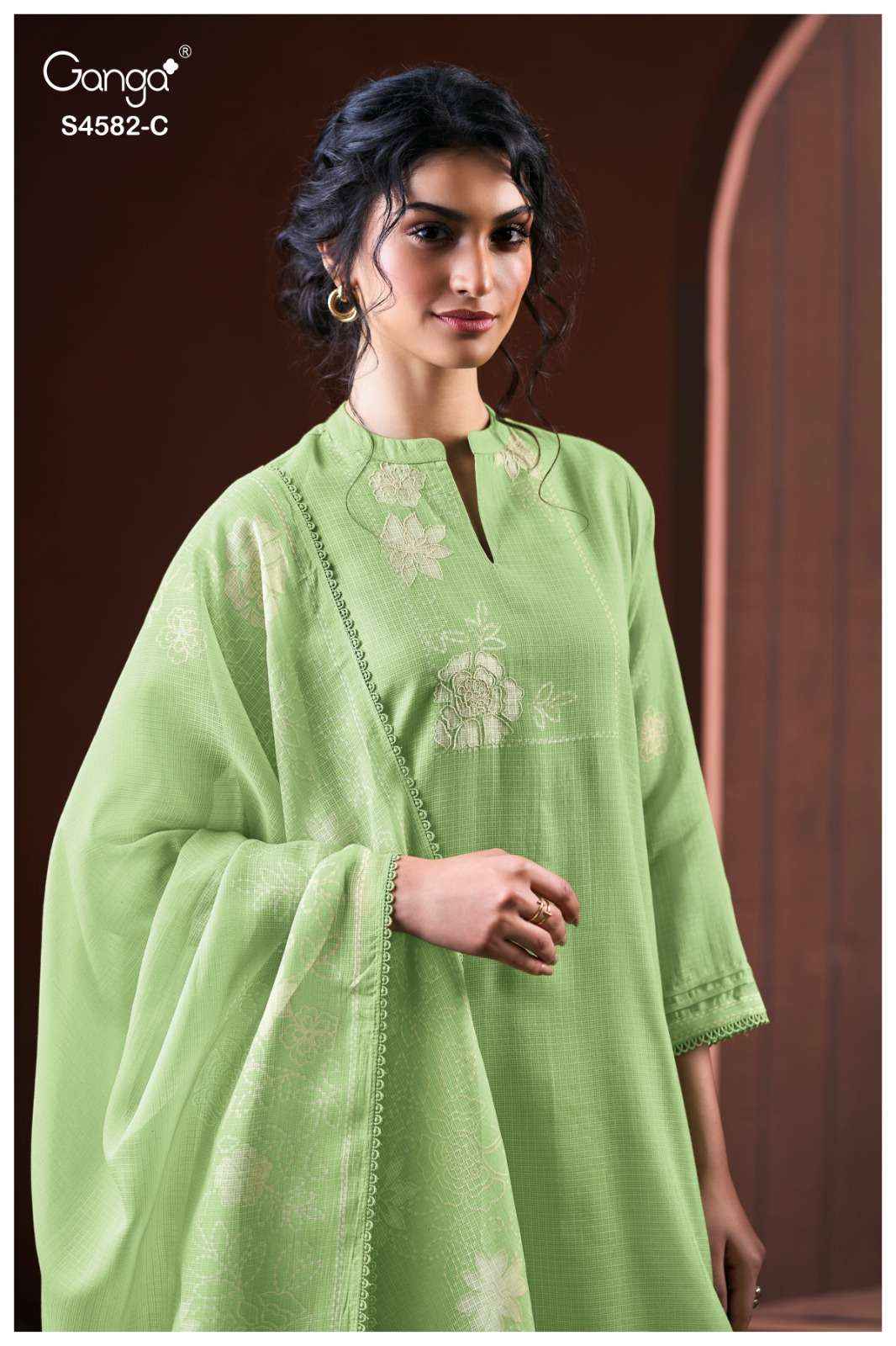 Ganga Fashion Ieris 4582 Premium Design Salwar Kameez Wholesale Rate ( 4 Pcs Catalog )