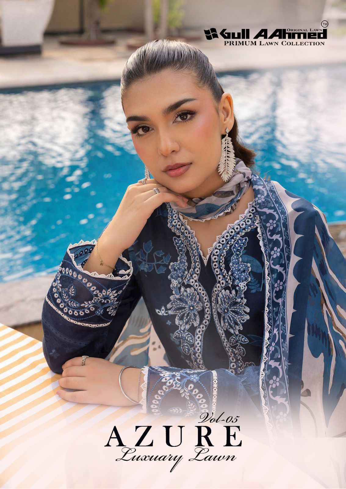 Gull Aahmed Azure Vol 5 Cambric Cotton Salwar Kameez  Wholesale Rate ( 6 Pcs Catalog )