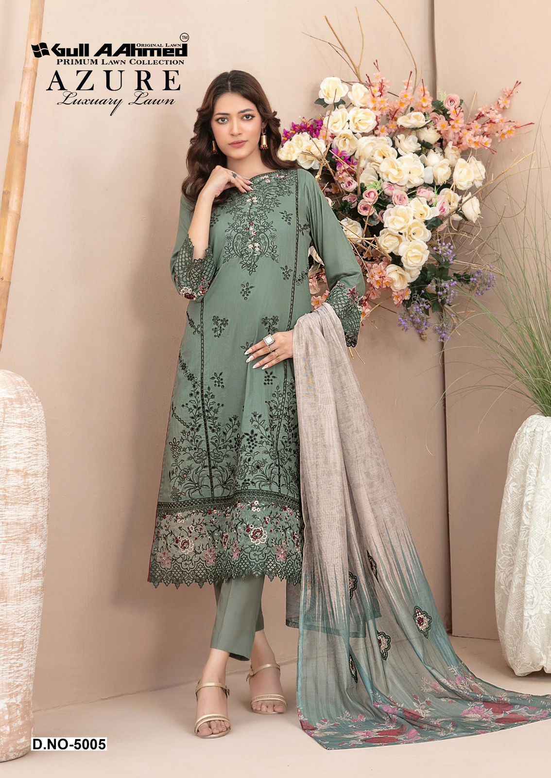 Gull Aahmed Azure Vol 5 Cambric Cotton Salwar Kameez  Wholesale Rate ( 6 Pcs Catalog )